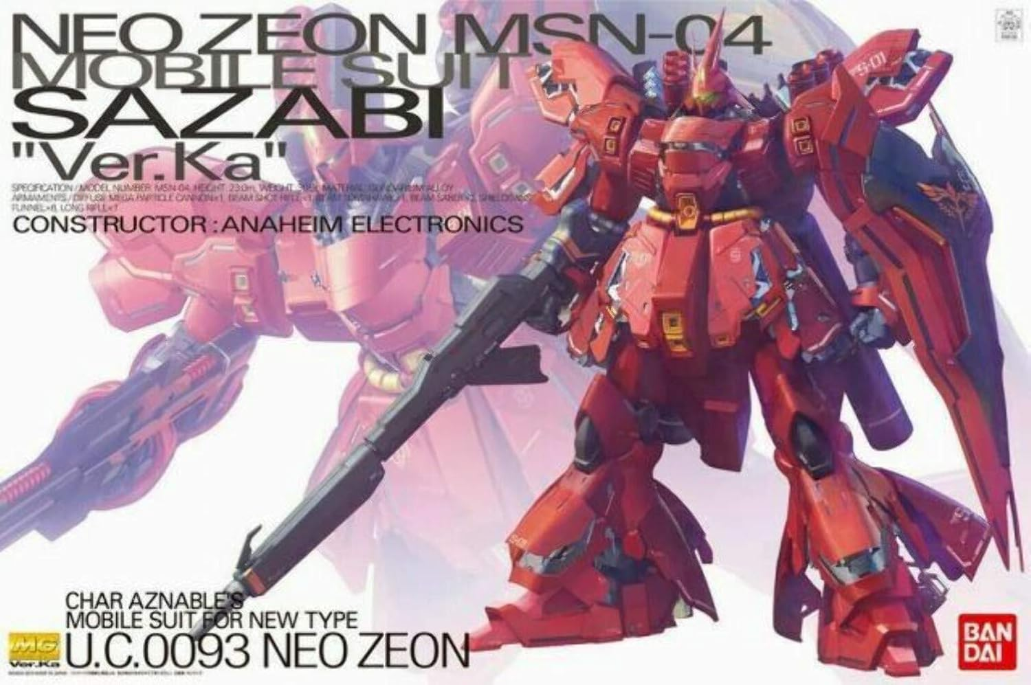 Bandai Hobby Gundam MG 1/100 MSN-04 SAZABI Ver.Ka image number 5