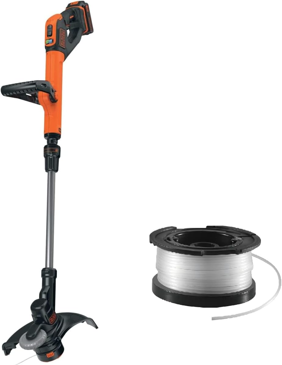 BUNDLE BLACK+DECKER 18V Lithium-Ion 28Cm String Trimmer Kit 2.0Ah and BLACK+DECKER Replacement Spool + Line - 1.5Mm X 10M