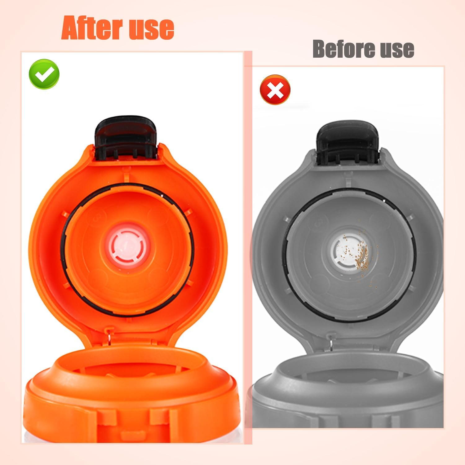 10Pcs Bottle Lid Replacement Compatible with Gatorade Water Bottle, Dispensing Valves Replacement Gasket Silicone Valve and Plastic Insert & Bottle Seal & Clip for Gatorade GX 30Oz Part Accessories image number 2