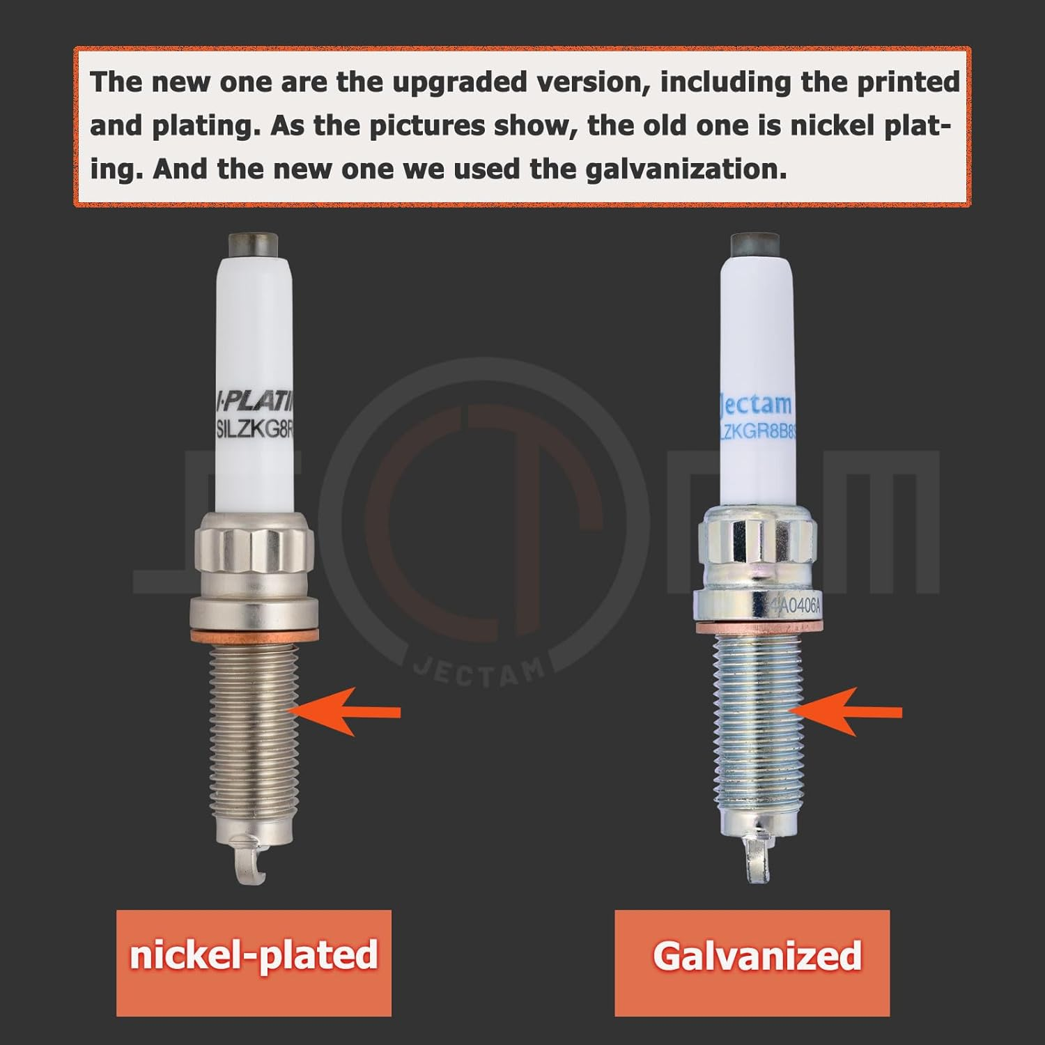 Jectam Platinum Iridium Spark Plug 12120040551 SILZKGR8B8S 4PCS Compatible with 230I 330I 340I 430I 440I 530I 540I 640I 740I X1 X2 X3 X4