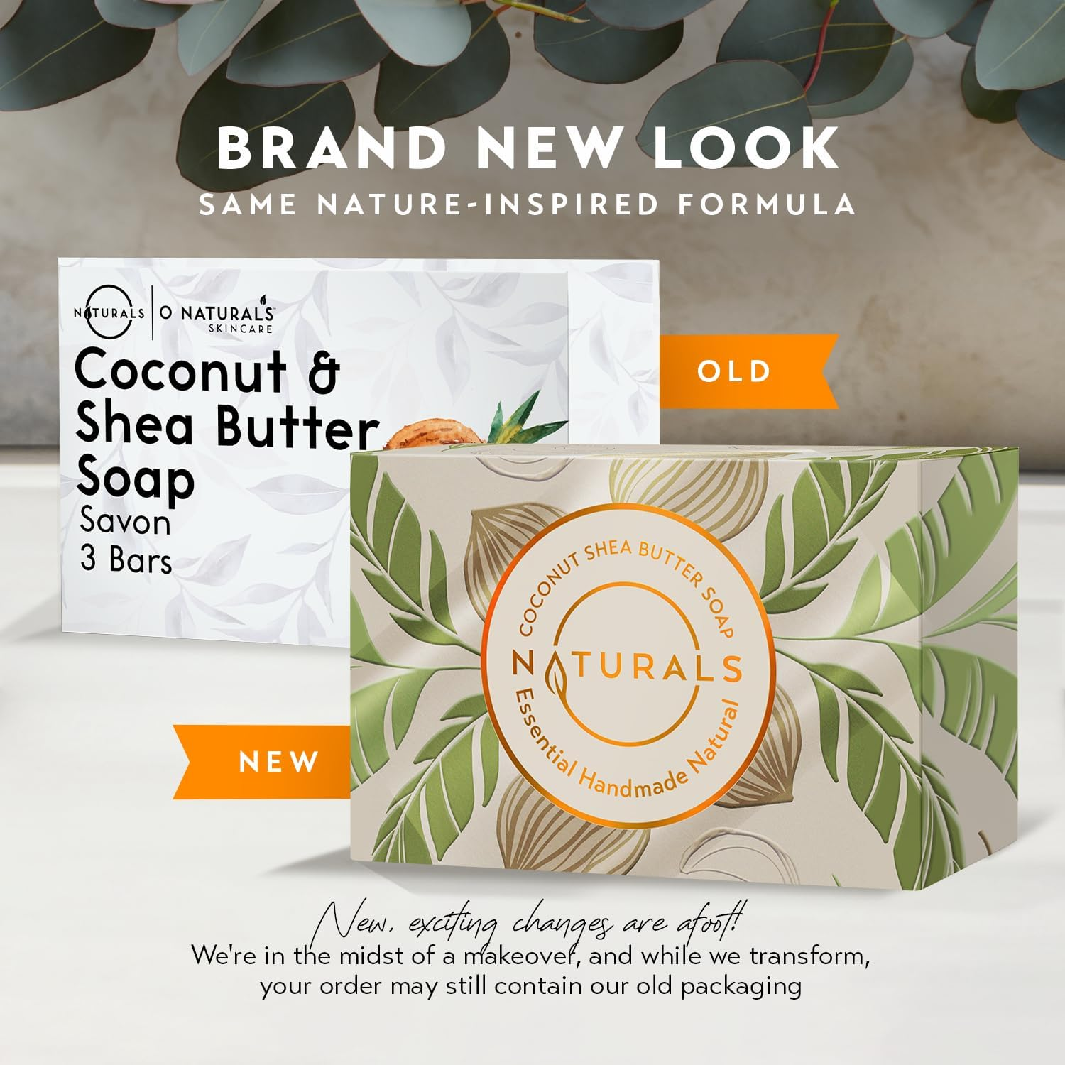 O NATURALS 3-Pack Organic Soap Bar 4Oz Each Set - 100% Vegan Cold Process Body Wash Scented Premium Essential Handmade Soap - Natural Soaps for Men Women, Face, Body - Coconut and Shea Butter image number 1