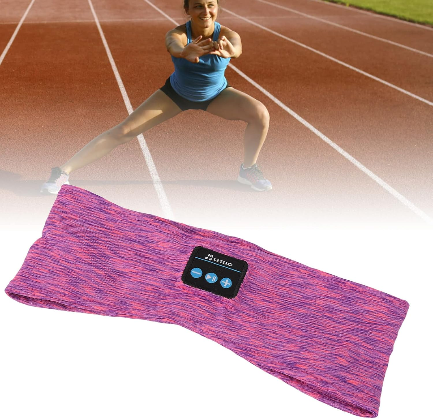 Sleep Headphones Bluetooth Headband, Wireless Soft Sleeping Headphones, Cool Tech Gifts for Men Women, Headband Headphones for Running Workout Insomnia Yoga image number 4