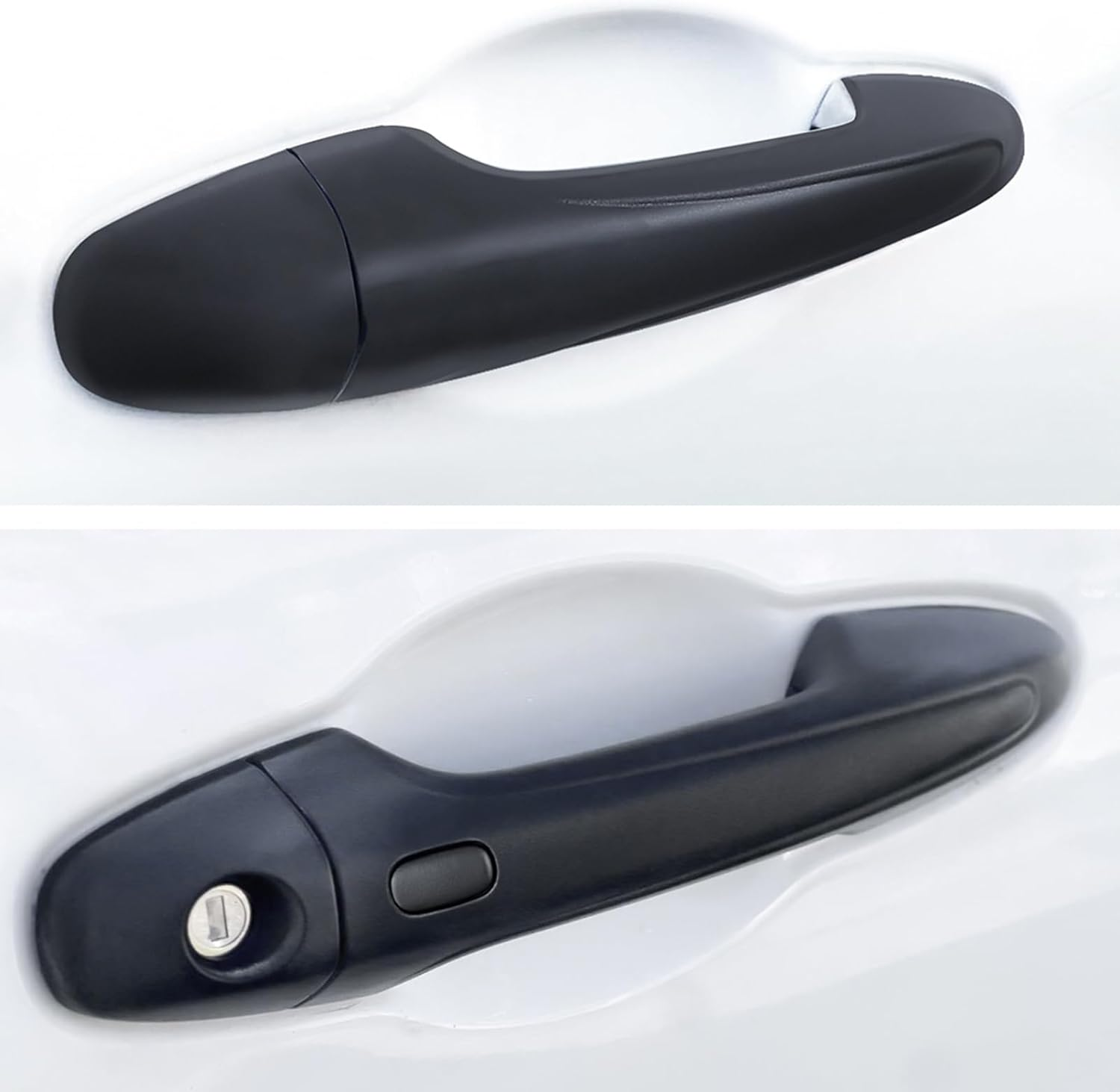 SUERAUTO4X4 Door Handle Cover for Toyota Hilux N80 2015-2024 Revo with Smart Keyless Entry, Matte Black Car Door Handle Scratch Protector Cover Trim Exterior Accessories, 4 Door image number 4