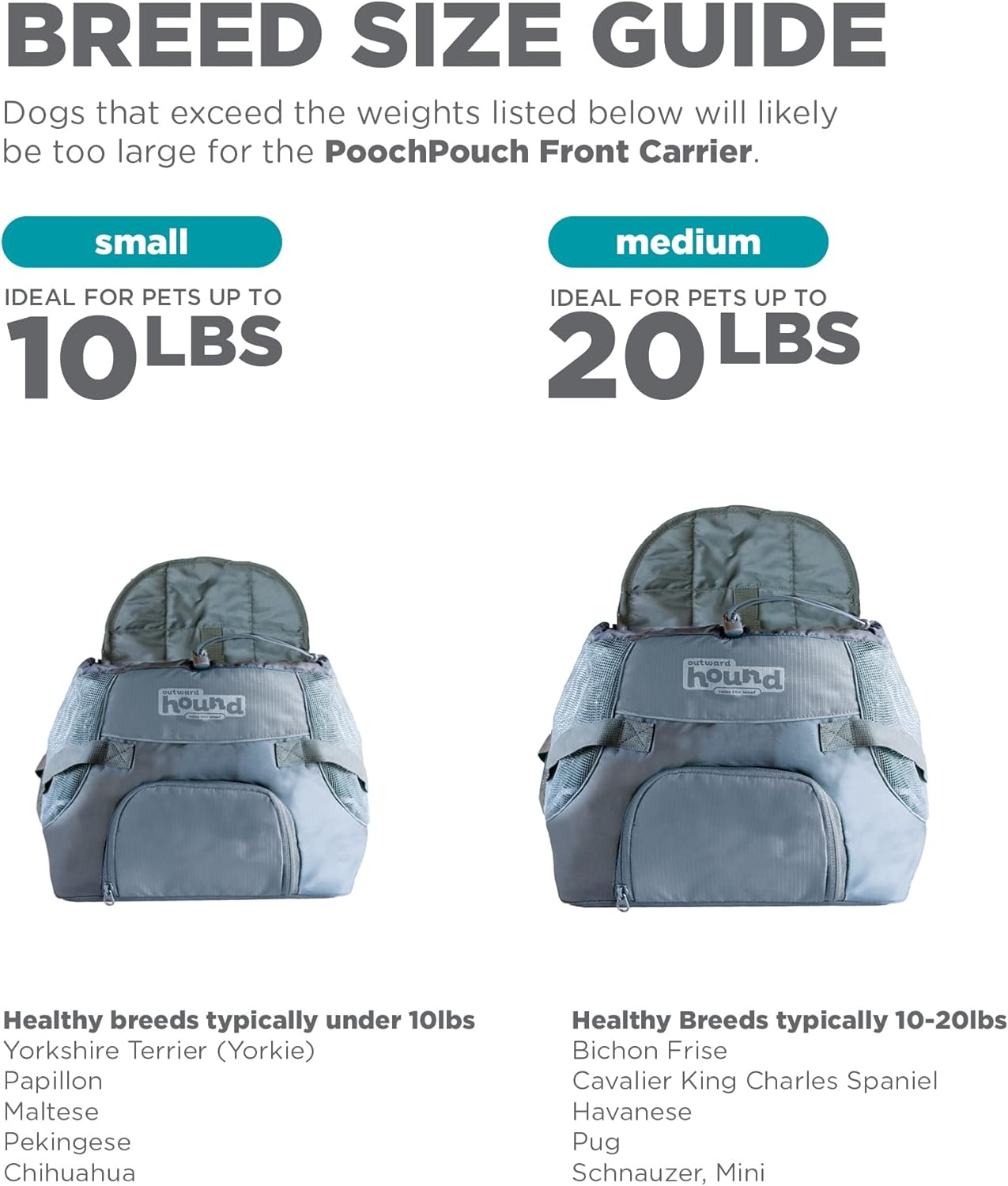 Outward Hound Poochpouch Dog Carrier, Front Carrier for Small Dogs by , Small, Grey image number 6