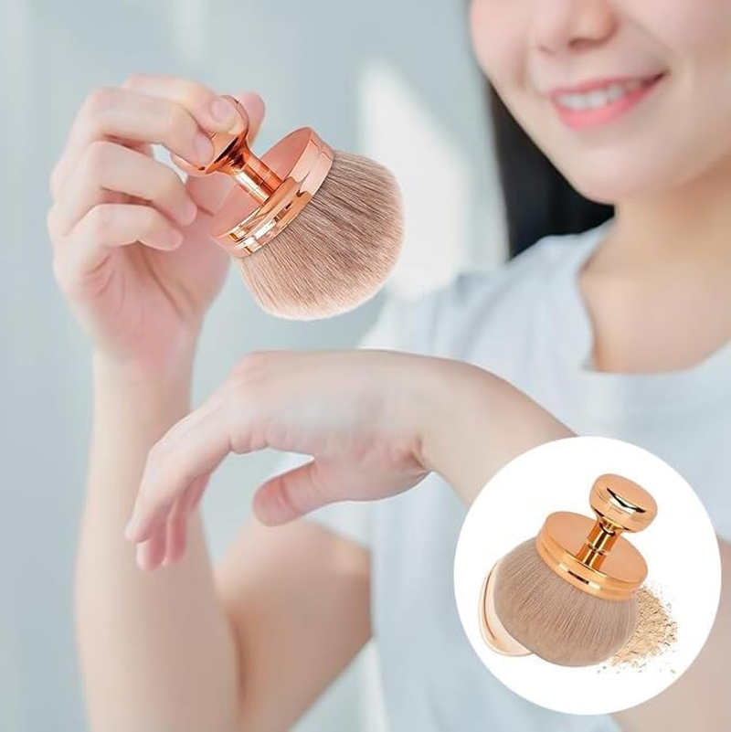 XINYUICEAN Extra Large Body Self Tanner Makeup Brush, Wide-Headed Self Tanning Kabuki Blend Brush for Powder, Blusher, Foundation, Bronzer, Self Tan Face, Body, Leg and Back Applicator (Black) - Gold image number 5