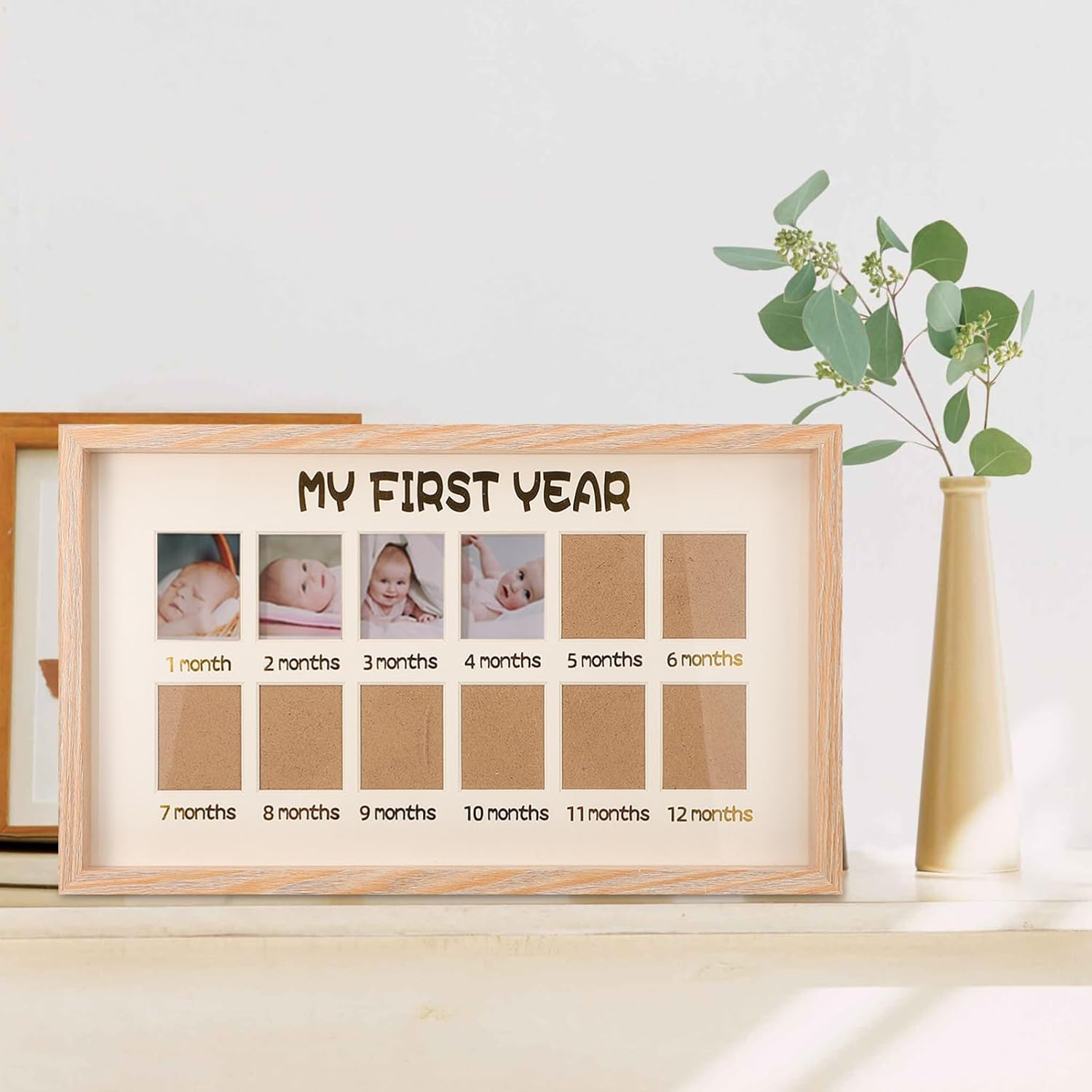 Kisangel Milestone Photo Frame for Display Fun Creative Home Decor for Shower Present Design for Tabletop Use image number 1