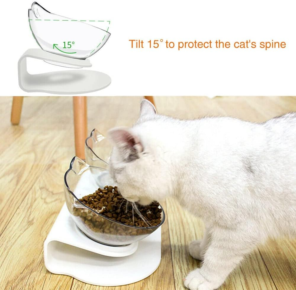 Anti-Slip Double Bowl Pet Feeding Station Dog Cat Food Water Dual Bowl Feeder AU image number 2