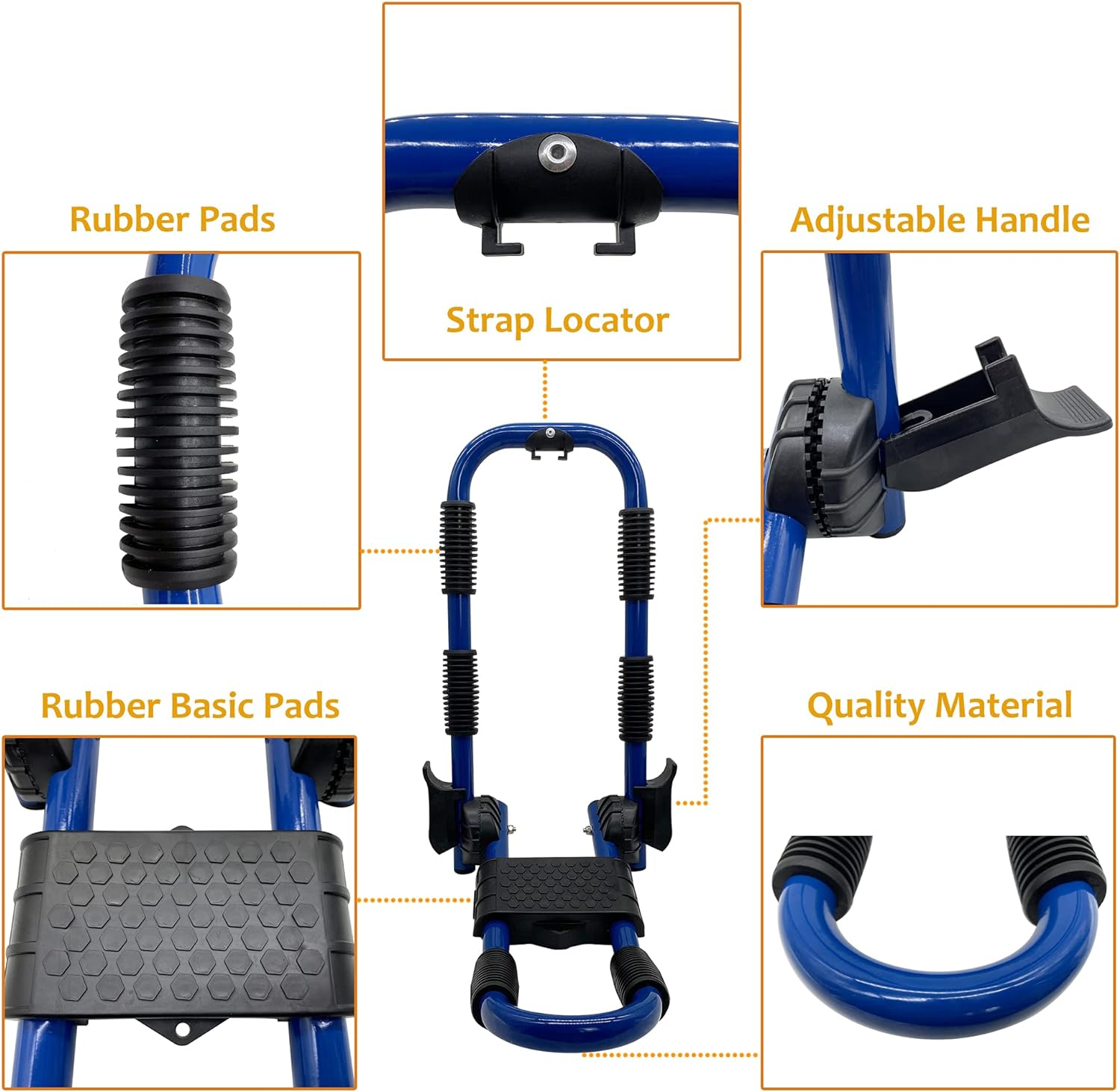 Kayak Roof Rack, J-Style Folding Kayak Racks for Car SUV Roof Rack-Blue image number 6