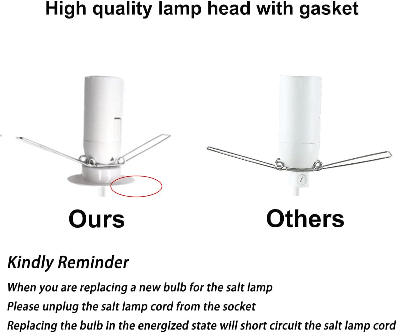 2 Pcs Salt Lamp Cord with 4 Free E14 Bulbs Set, Original Replacement Cord with On/Off Switch Dimmer Button Metal Clip Base, for Himalayan Crystal Salt Rock Lamp - 1.8M Cable 240V SAA Standard image number 1