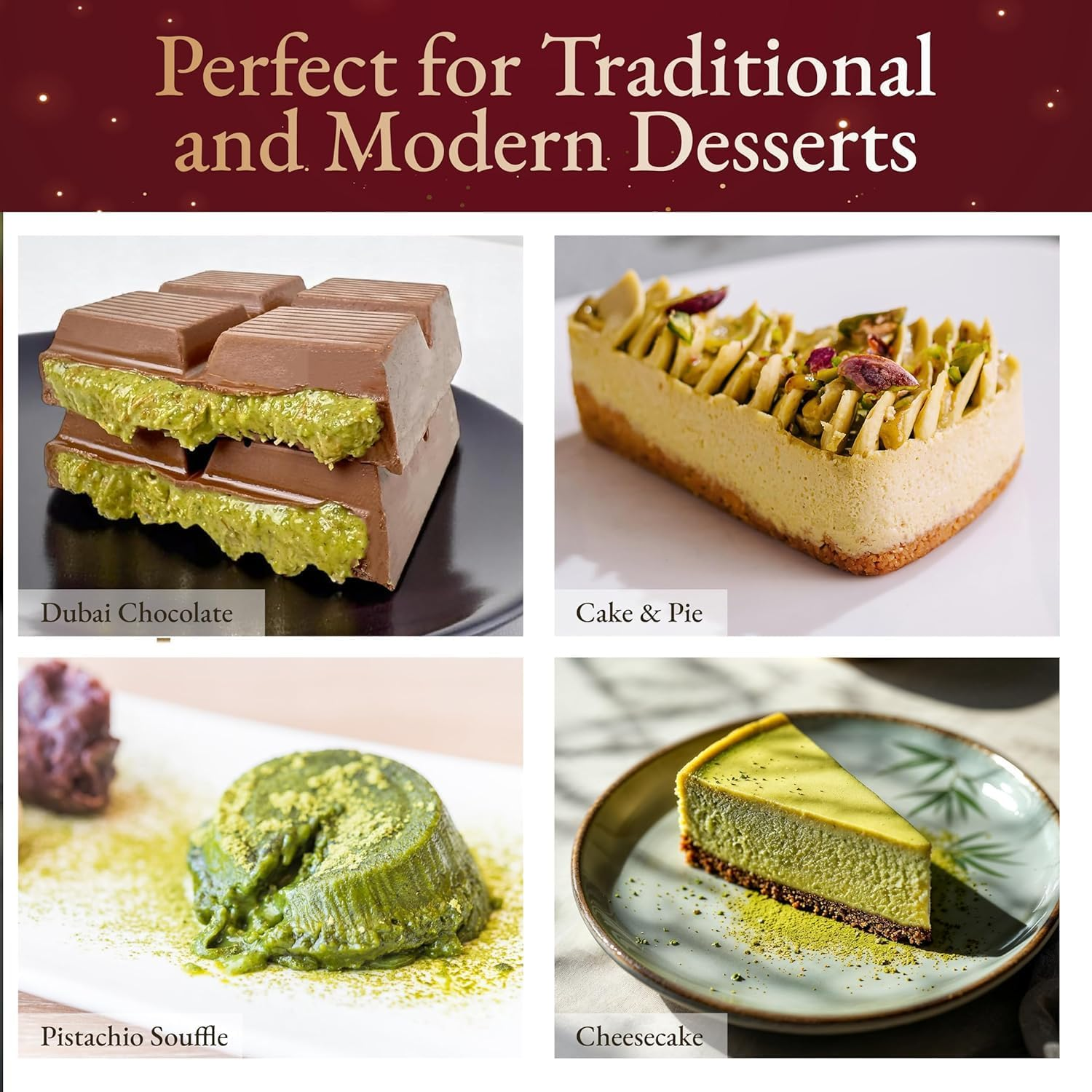 Gulluoglu Pistachio Cream BULK 1 KG, Pistachio Butter, Best for Dubai Chocolate, Turkish Premium Pistachios Cream Perfect Taste for Dubai Chocolate image number 2