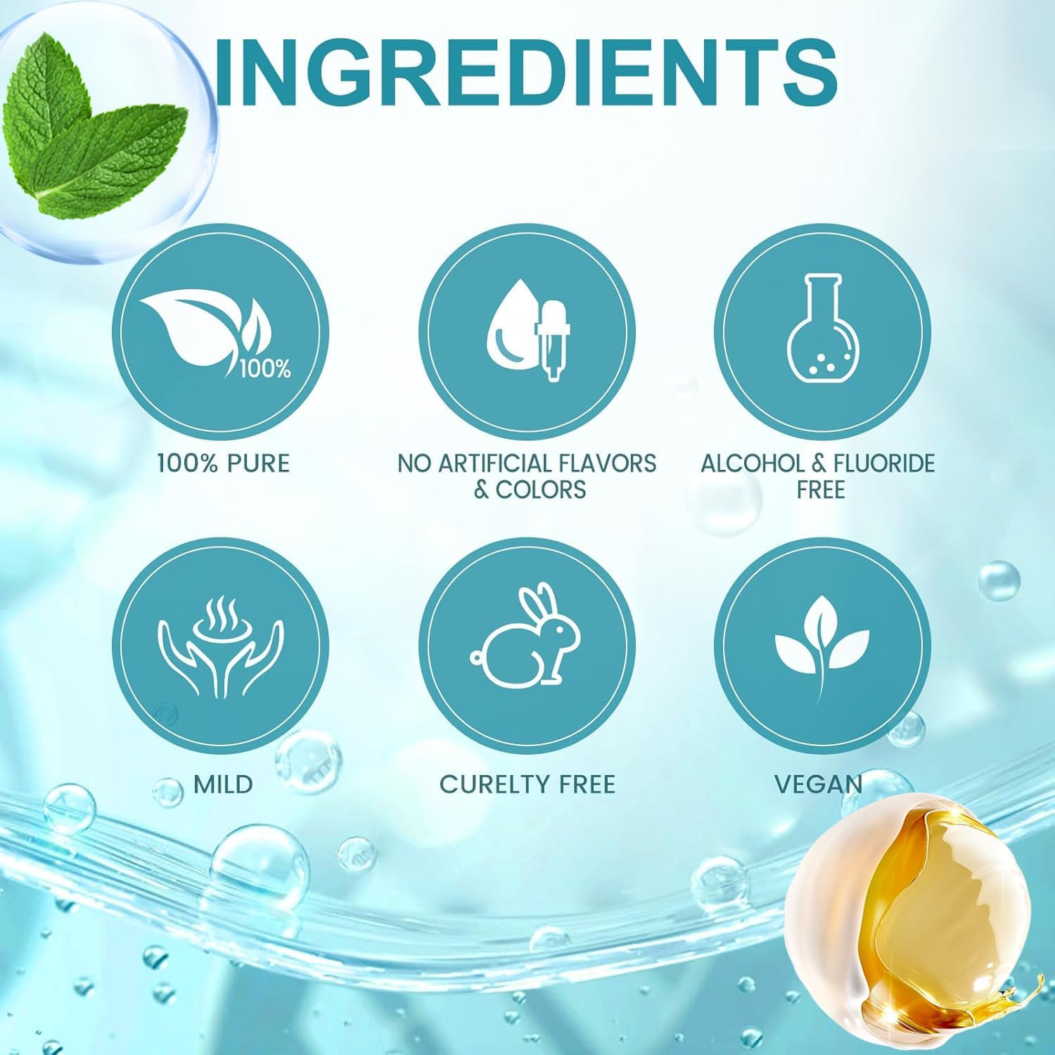 Coconut Oil Pulling Mouthwash with Mentha Haplocalyx Oil, 237Ml &ndash; Promotes Fresh Breath, Healthy Teeth & Gums image number 1