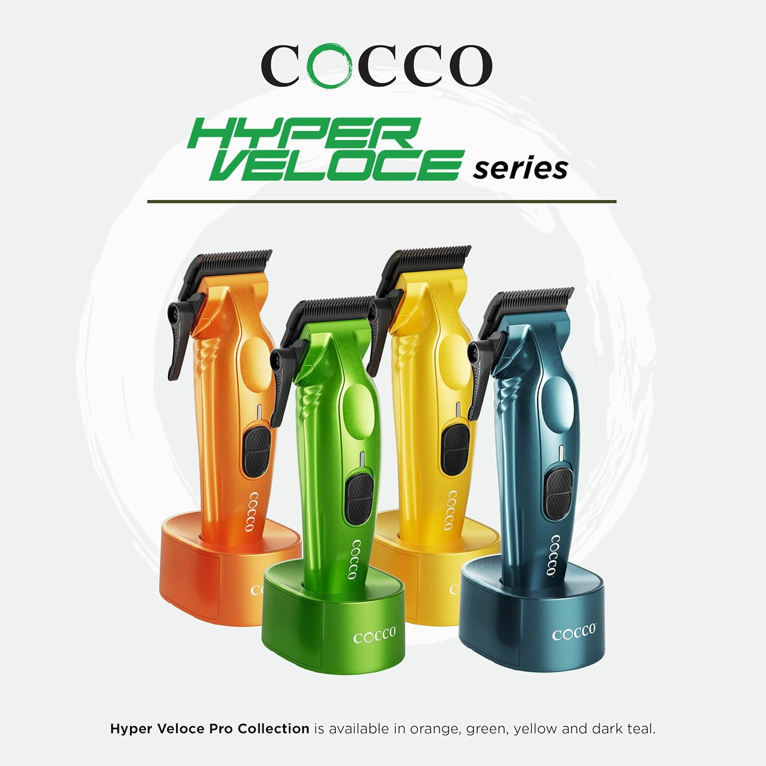 Cocco Hyper Veloce Pro Clipper, Digital Gap Ambassador Graphene Taper Blade Professional Hair Clippers, High-Torque BLDC Motor, All-Metal, Cordless, Charging Station Included, Orange - Orange image number 5