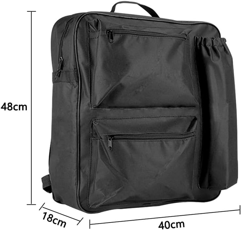 600D Oxford Cloth Tear-Resistant Oxford Wheelchair Bag to Hang on Back, Wheelchair Backpack, Water Resistant Portable Large Storage Wheelchair Bag Convenient Durable Wheelchair Accessories Bag