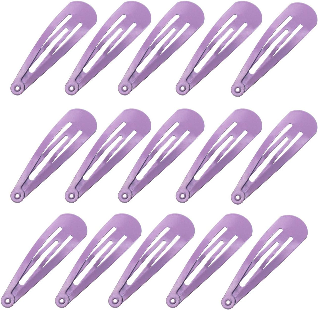 50 Pack of Snap Hair Clips Hair Barrettes for Kids, Girls and Women, 50 Mm (Light Purple) image number 2