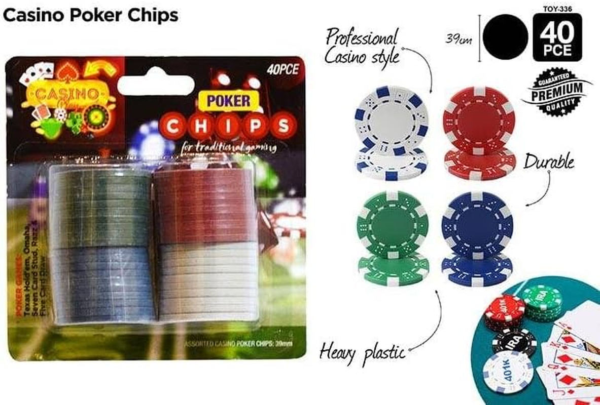Yatsal Poker Chips Toy 40-Pieces Set image number 1