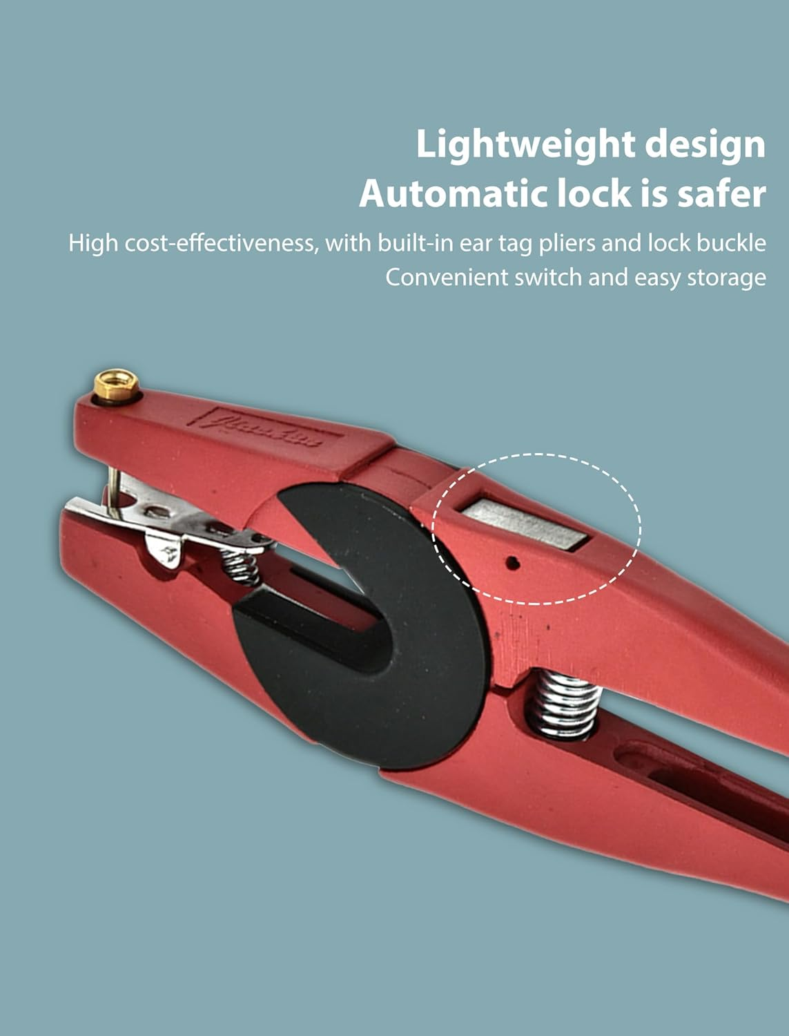 HEEPDD Livestock Ear Tag Plier, Animal Ear Tag Install Tool 90 Degrees Applicator Puncher Tagger for Livestock Pigs Sheep Goats Cattles Cows