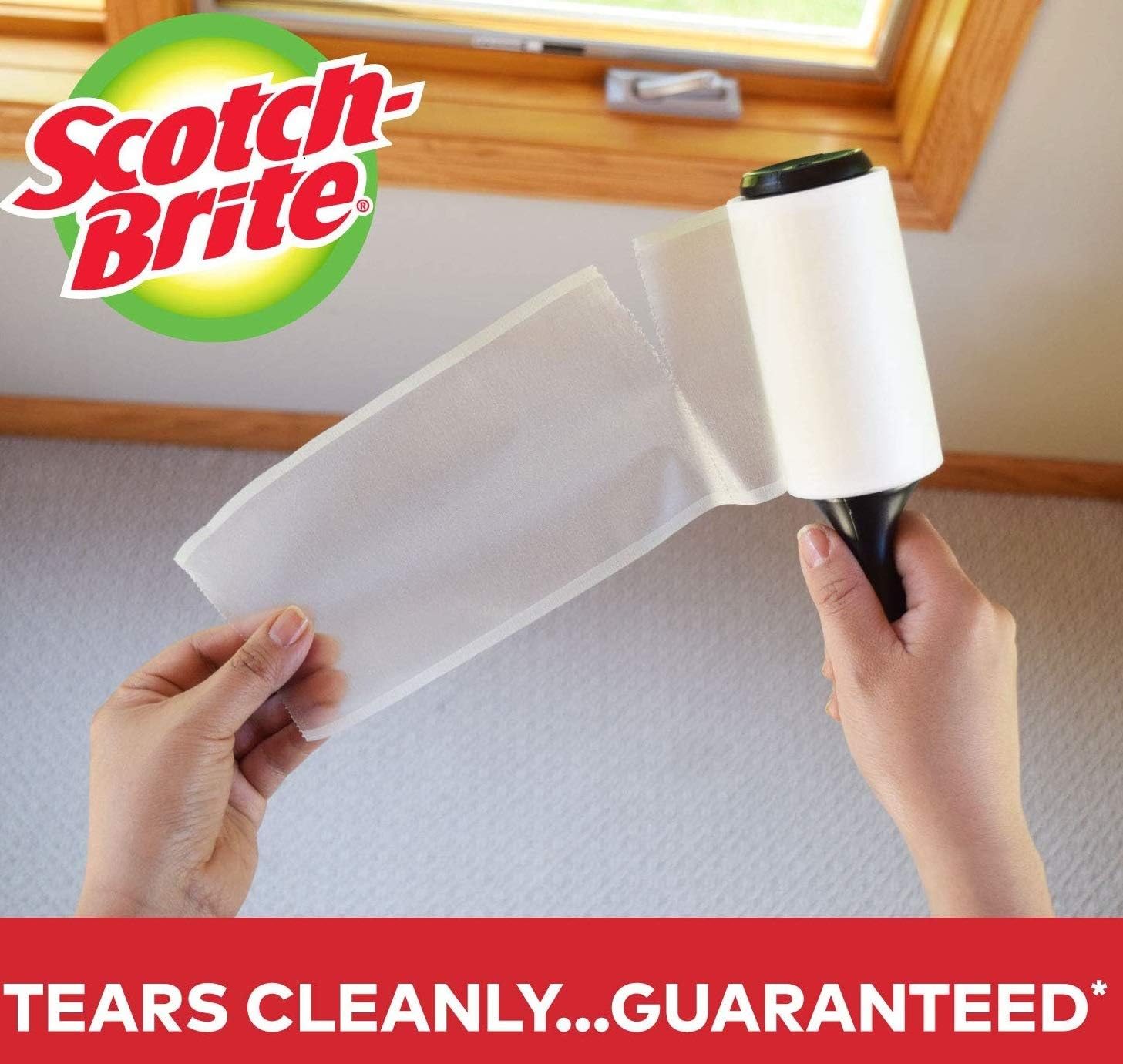 Scotch-Brite 836RS-95-5CPA Lint Roller Combo Pack, 5-Rollers, 95-Sheets/Roller (475 Sheets Total), Green image number 3