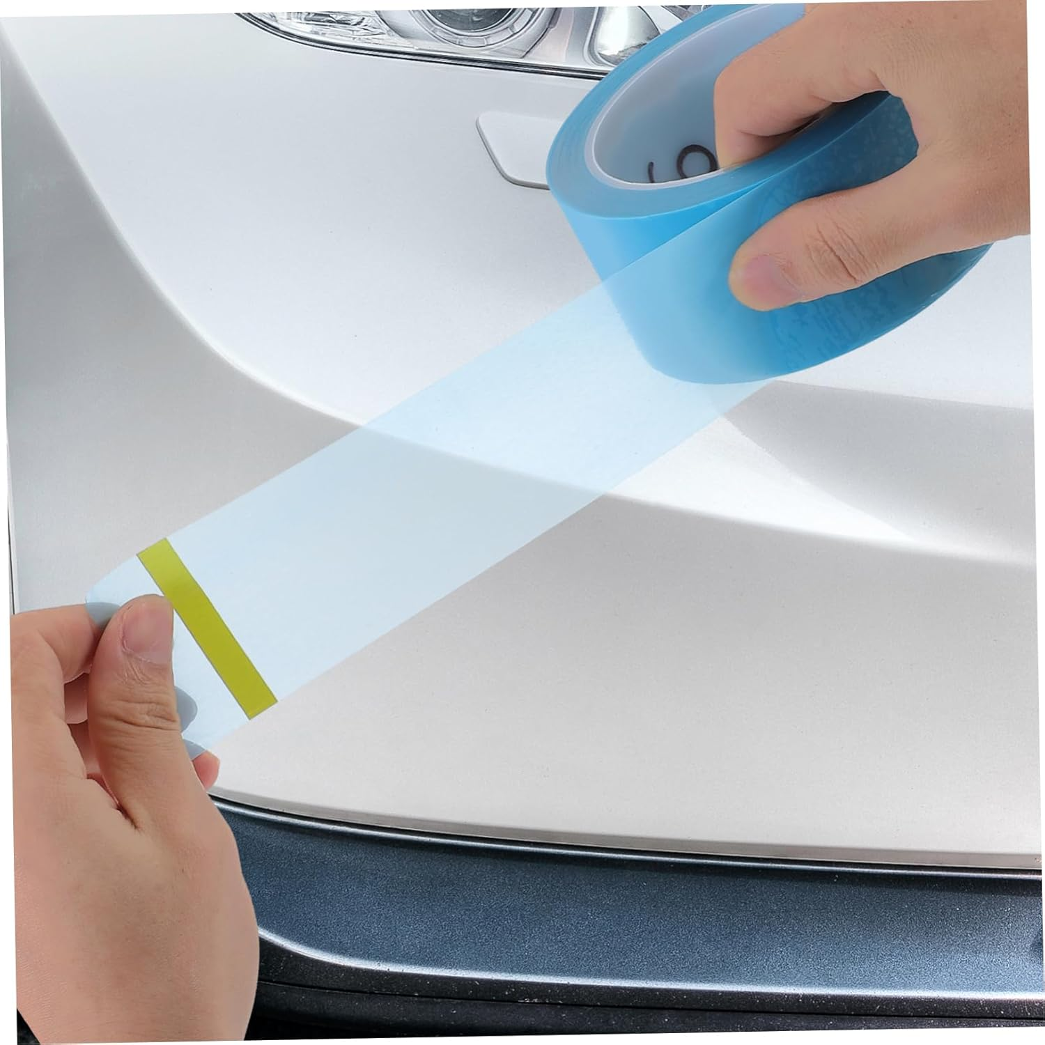 Iplusmile 5Rolls Assorted Automotive Masking Tape Widths Pet Material Strong Adhesion for Car and Curved image number 5