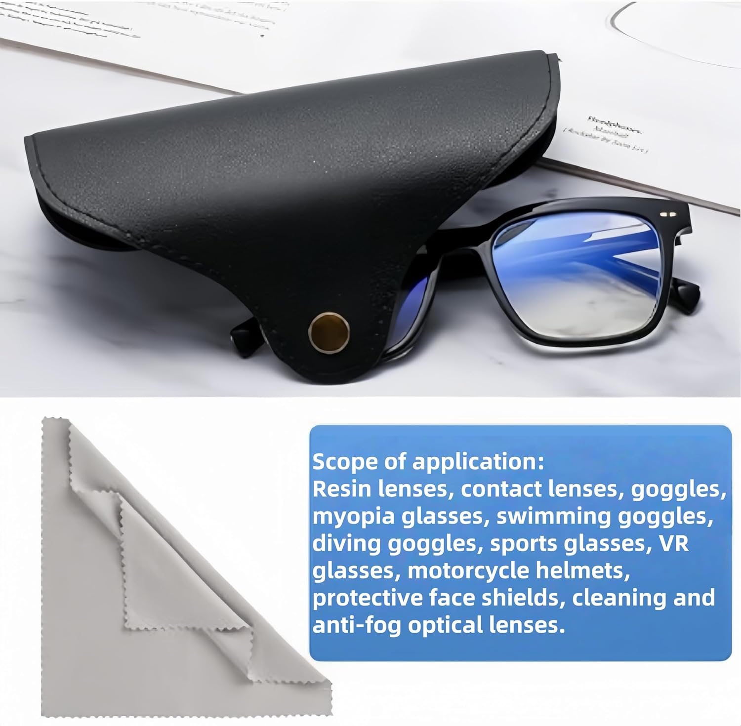Sunglasses Bag, 2 Pack Eyeglasses Cases, Protective Glasses Case Sunglasses Case for Men,Women image number 5