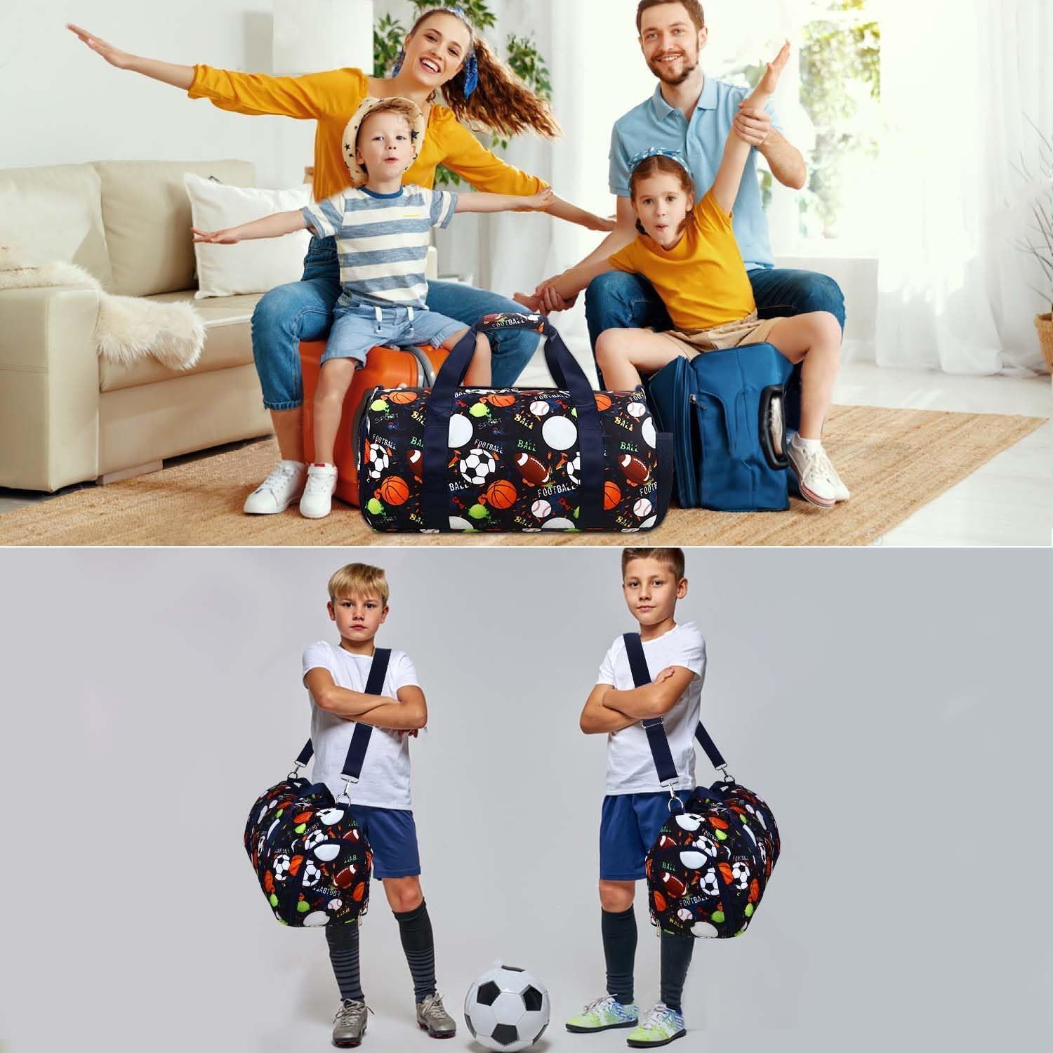 RHCPFOVR Drawstring Backpack for Kids - Unicorn Bags for Girls Gym Dance Beach Swim Travel Bag with Two Water Bottle Holder - Blue Dinosaur image number 5