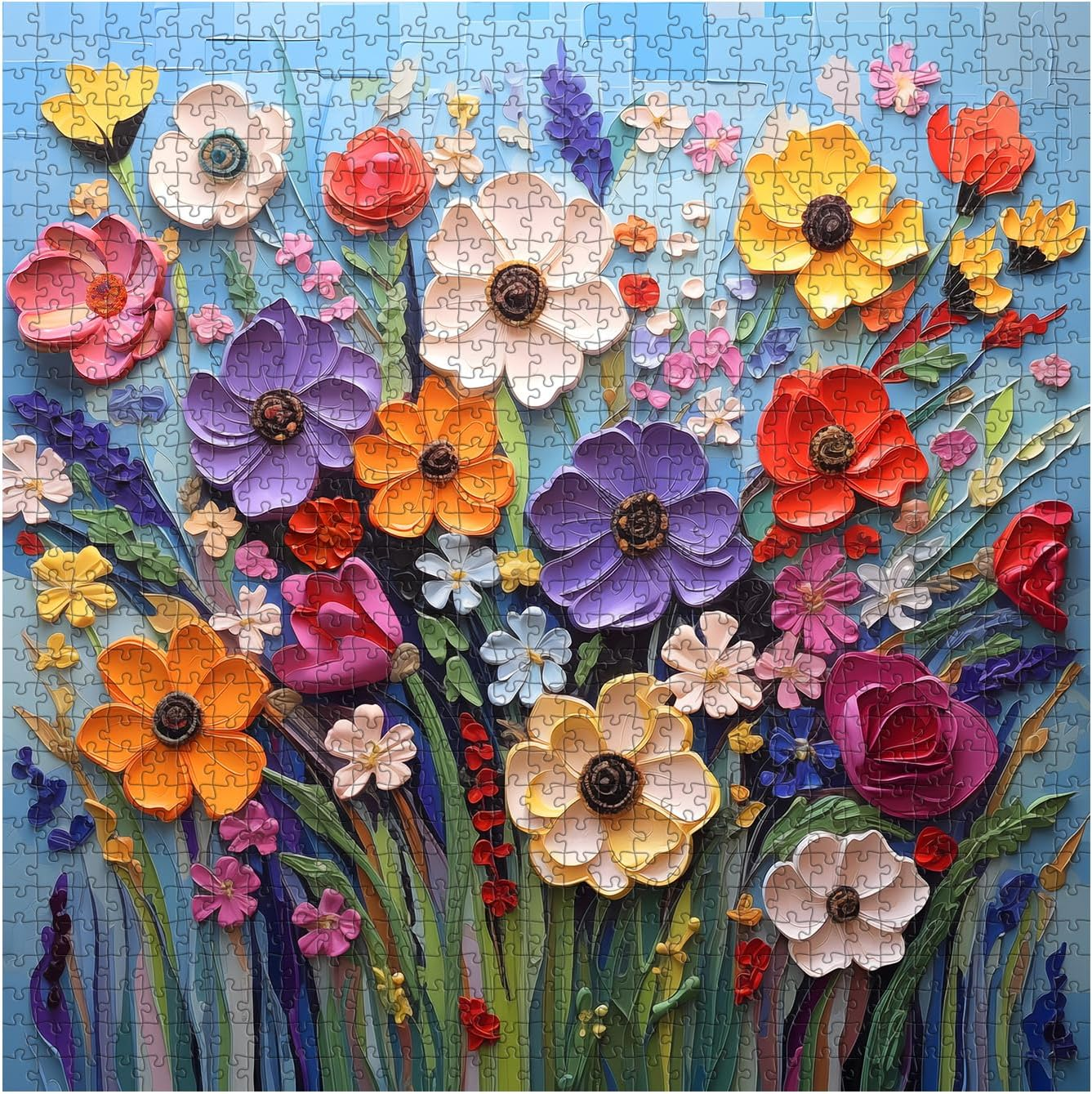 Colorful Flowers Puzzles for Adults 1000 Pieces image number 4