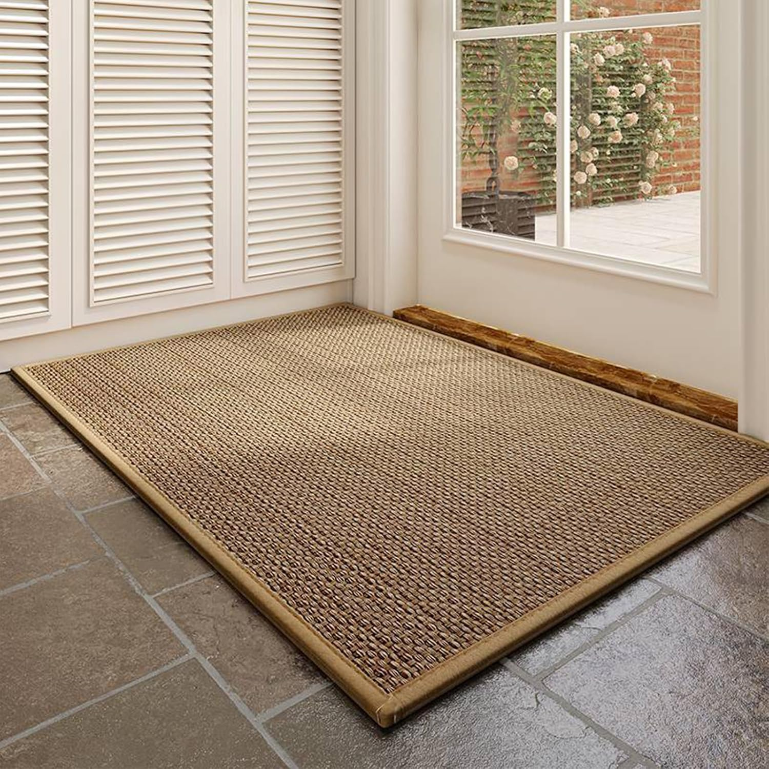 Door Mat Indoor Rugs, Durable Entrance Mat, Non-Slip and Washable, Suitable for Indoor Entrances, 75 X 45 Cm, Brown image number 4