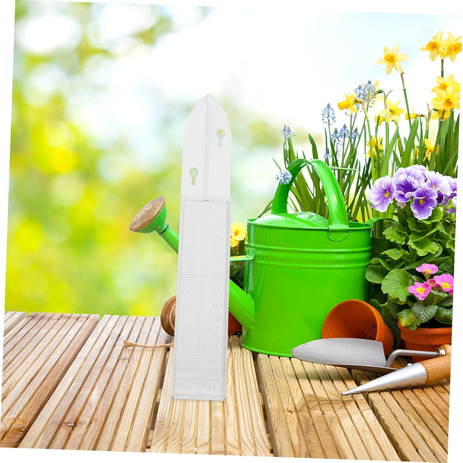 Plastic Rain Gauge Container with Graduated Scale for Outdoor Rainwater Measurement Practical Rain Gauge Device for Garden Lawn Precipitation Collection and Rate Calculation image number 1