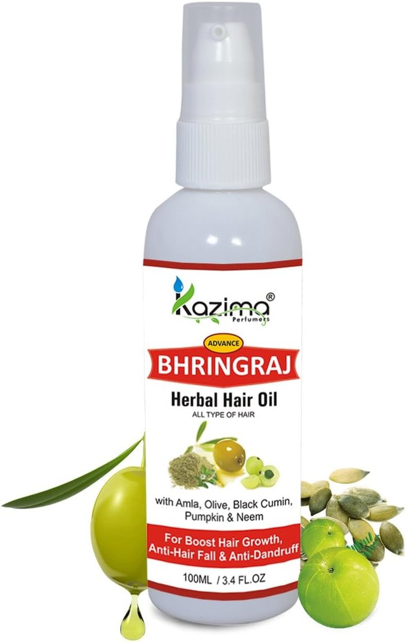 KAZIMA Bhringraj (Bhringha) Herbal Hair Oil for Hair Growth & Anti-Hair Fall, 100 Ml image number 4