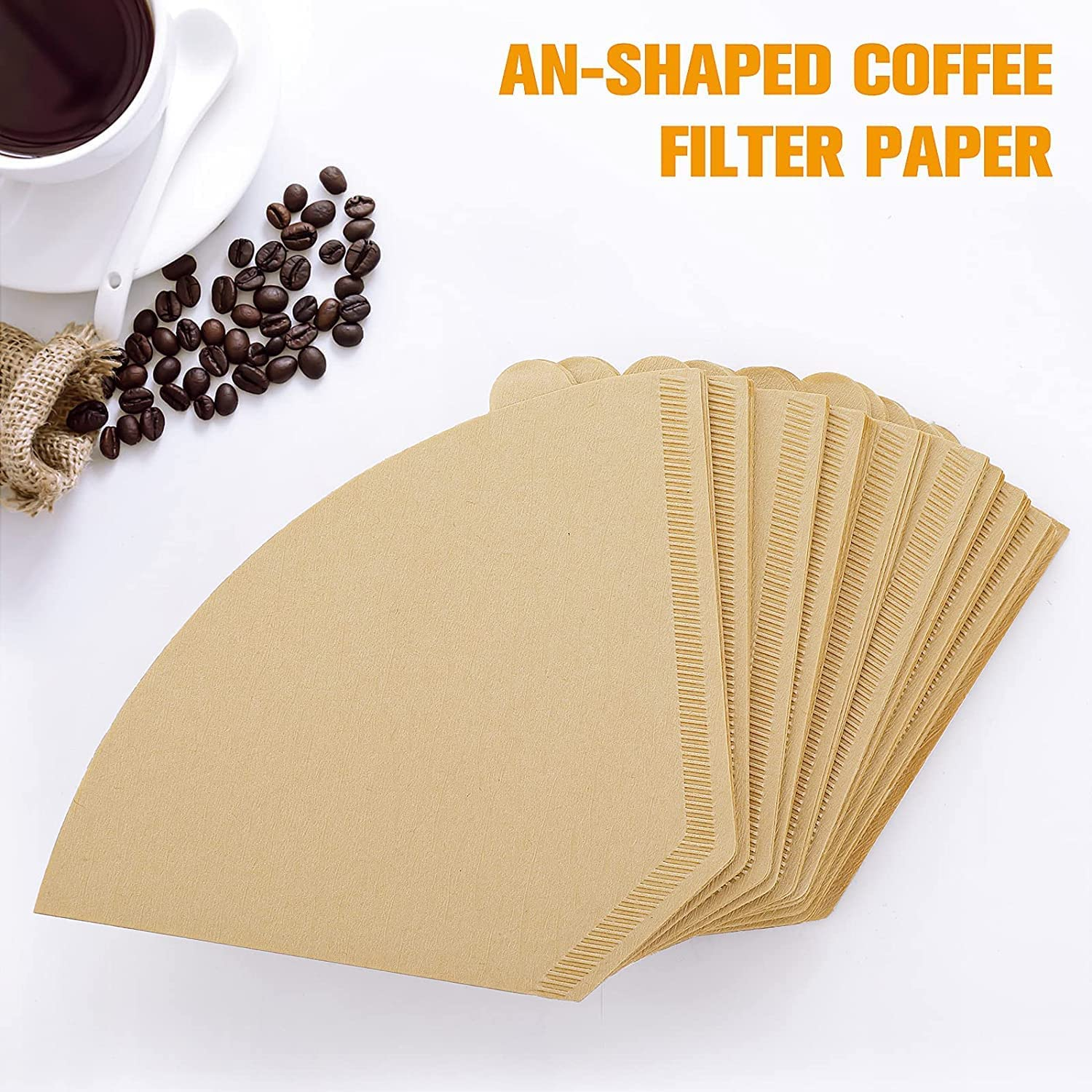 100 Pcs Coffee Filter Papers, 7.5X4.3 Inch Coffee Filter Bags Size 04 Disposable Coffee Filters Natural Unbleached Cone Filter Papers for Coffee Dripper & Pour over Coffee Maker - White image number 7