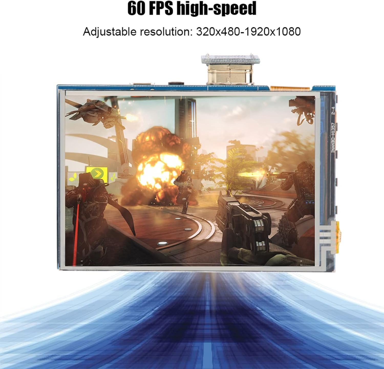 Gaming Monitor, Portable Monitor 3.5 Inch 1080P IPS Wide Viewing Angle LCD Touch Screen Display Monitor for 4B image number 6