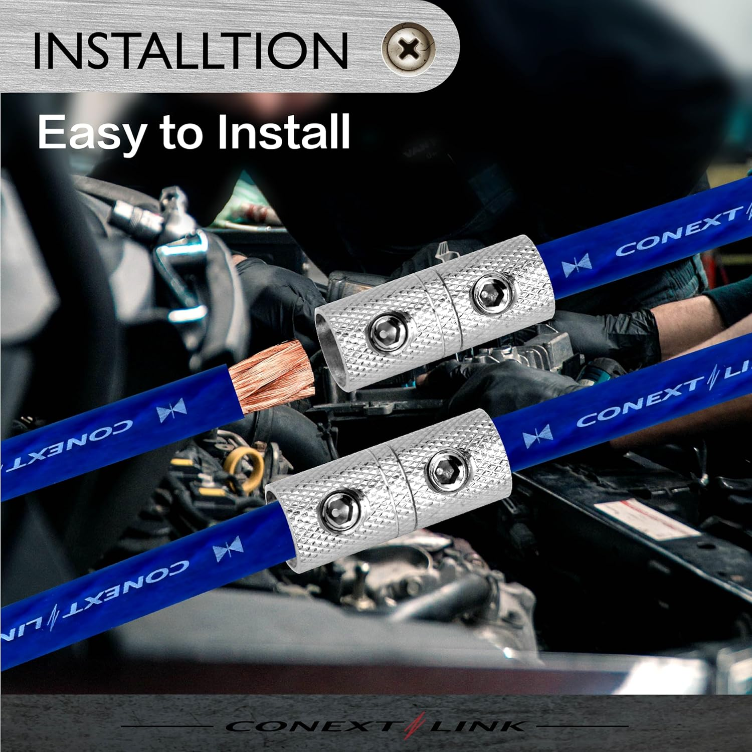 Conext Link WCT8N-2 Series Wire Coupler Terminal Butt Connector with Set Screws 2 Pack 8 Gauge image number 3