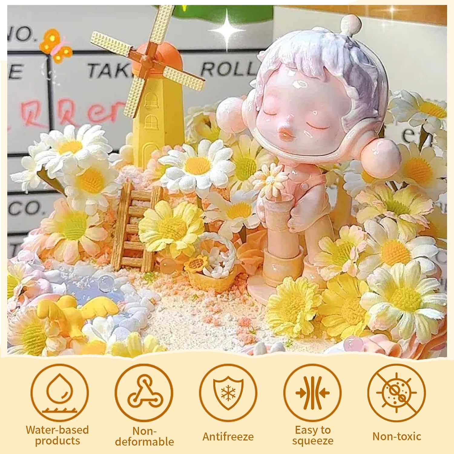 16 Colors Decoden Cream Kit, Fake Whipped Cream Glue Clay, Decoden Phone Case Kit, Suitable for DIY Crafts and Phone Case Accessories Decoration image number 2