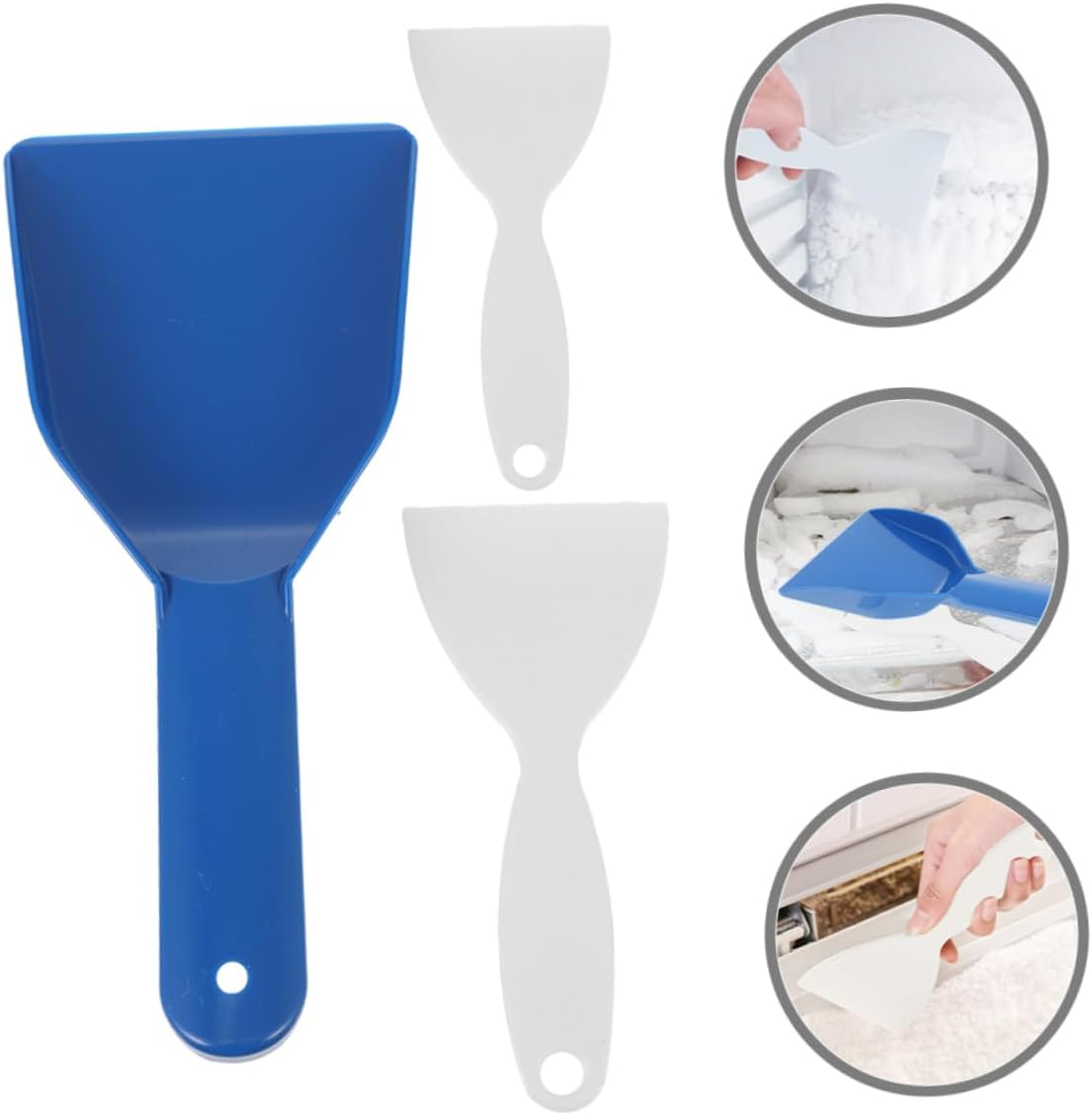YARNOW 3Pcs Freezer Ice Scraper Set Versatile Plastic Ice Scrapers for Defrosting Refrigerators and Freezers Compact Performance Includes image number 5
