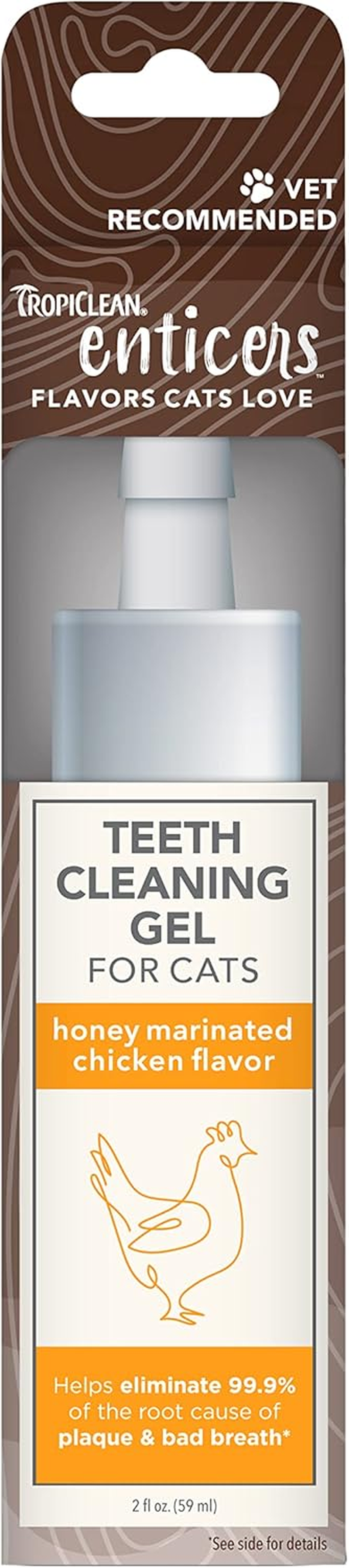 Tropiclean Enticers Teeth Cleaning Cat Gel Honey Marinated Chicken 59Ml