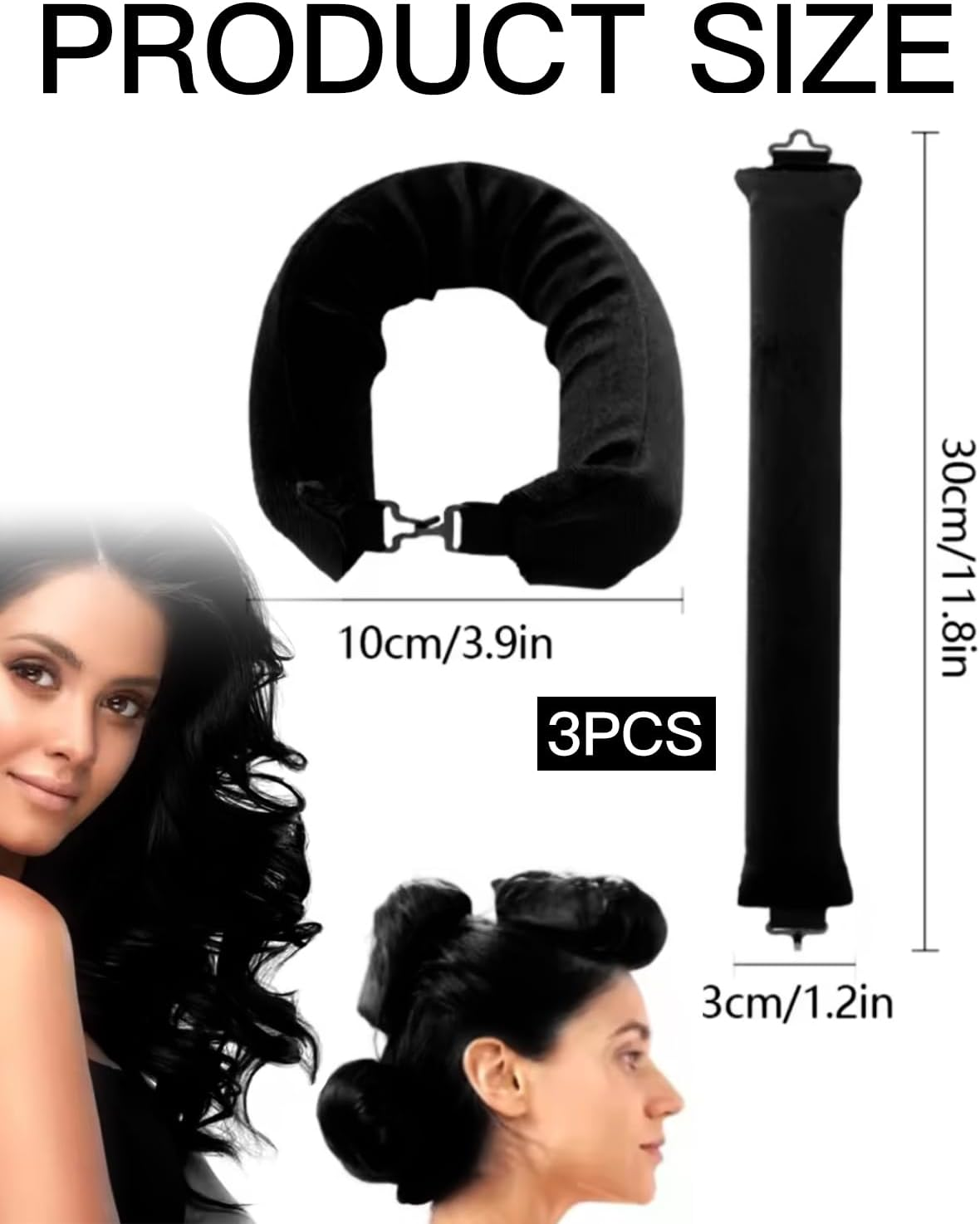 JUKOTA Heatless Curls Band, Overnight Curls without Heat for All Hair Types, Heatless DIY Blowout Hair Curler for Sleeping, Overnight Curling Tape for Long Medium Hair, Pack of 3 image number 4