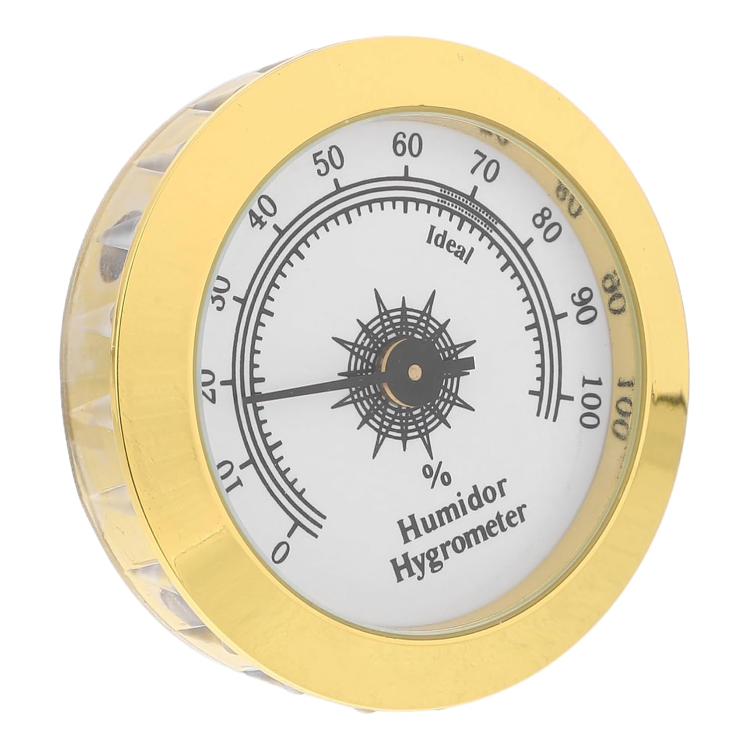 Tea Leaf Containers Humidor Hygrometer Metal round Analog Gauge Easy to Use for Cigar Boxes image number 6