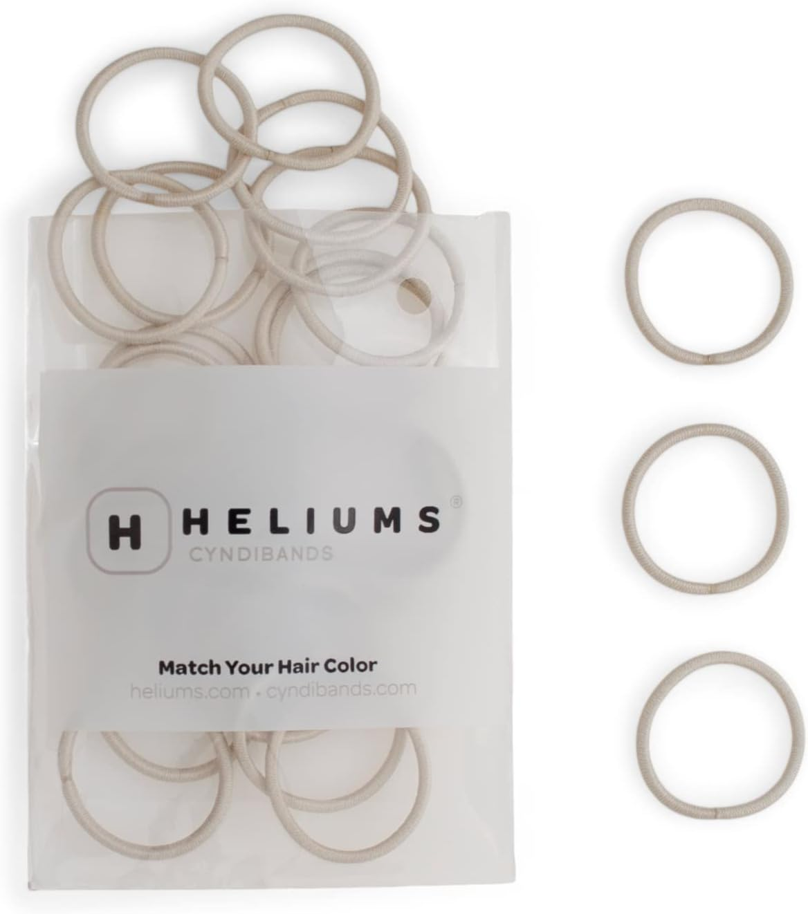 Heliums Small Hair Ties - Navy Blue - No Damage Mini 1 Inch Reusable 2Mm Elastics for Thin Hair and Kids, Neutral Ponytail Holders - 48 Count
