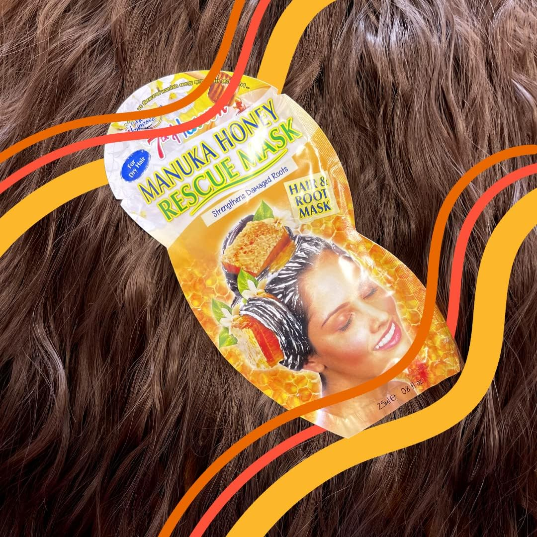 7Th Heaven Manuka Honey Hair and Root Rescue Mask with Pulped Coconut Oil and Cold Pressed Abyssian Oil to Strengthen Damaged Roots | Ideal for Dry Hair image number 3