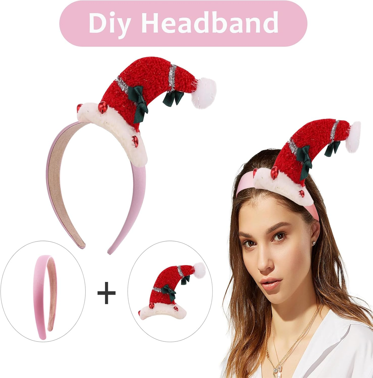 JOOTUEPO 2 Pcs Satin Headbands Hair Bands for Women, Non-Slip Headbands, Satin Covered Plastic Alice Band Hair Band Headband, DIY Headbands, Women & Girls for Everyday Wear, Work, Parties, Styling image number 6