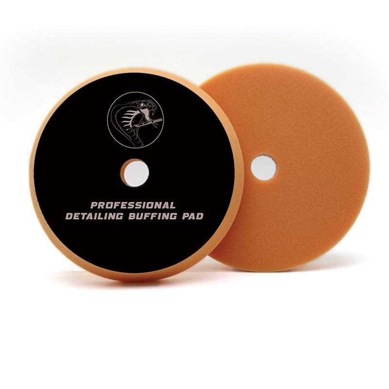 Cobra WRAP TOOLS Polishing Foam Pads - Professional Detailing Buffing Pads - Durable, High-Performance Results - Perfect Designed for Cutting, Polishing & Finishing Automotive Surface | 5-Inch, Orange image number 3
