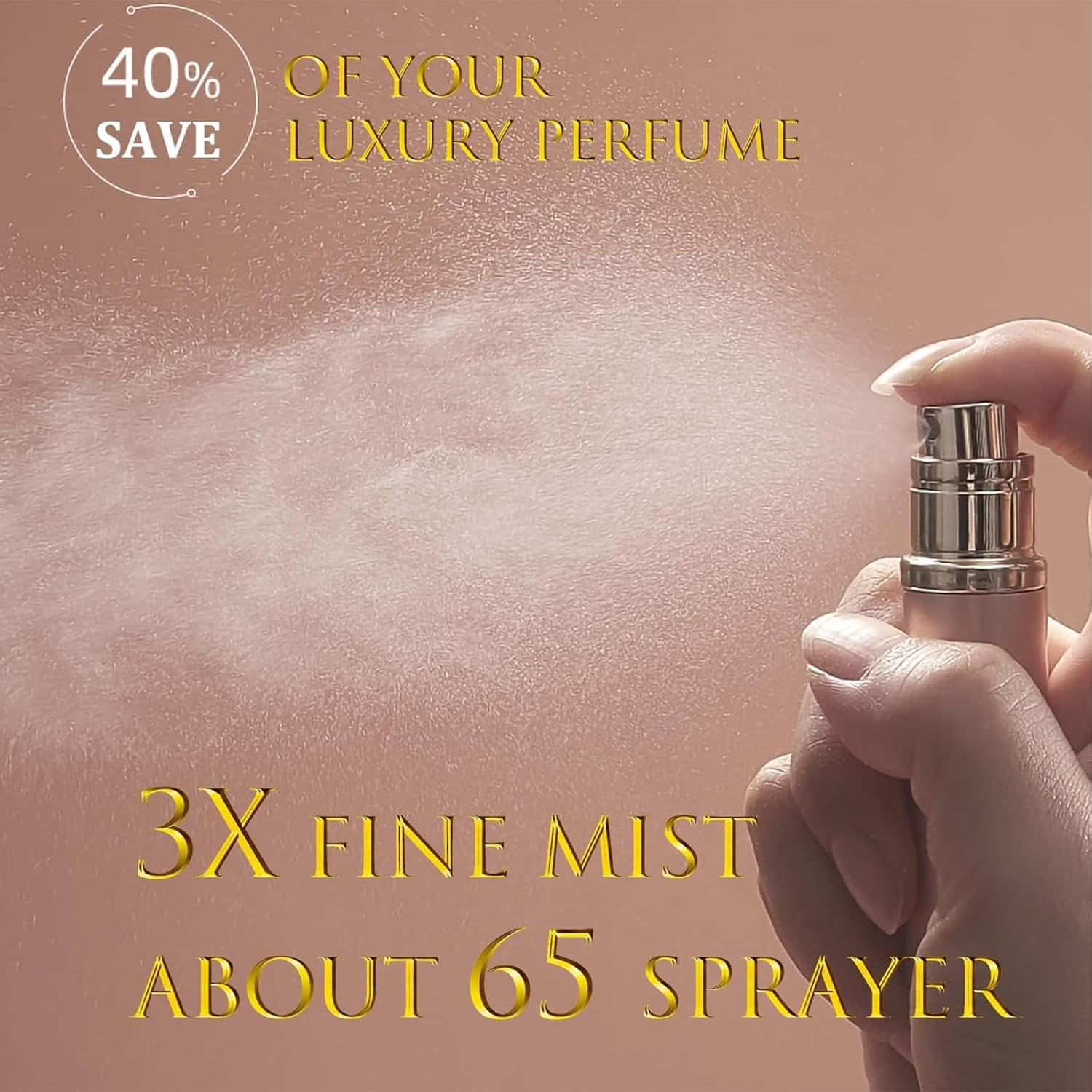 CVNRCLP 5Ml Travel Perfume Atomizer Spray Bottle &ndash; Leak-Proof Mini Refillable Perfume Dispenser for Men and Women - Gift in Elegant Gold Finish image number 4