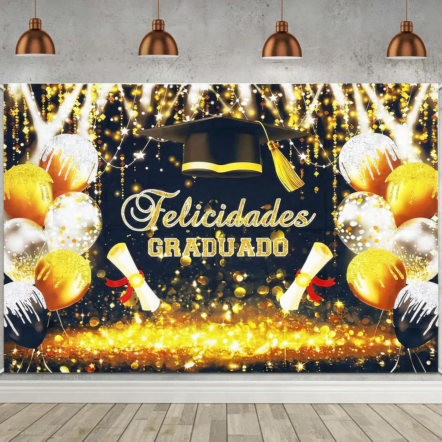 Graduation Backdrop 2025 Graduation Party Decorations Congrats Grad Banner 2025 Congrats Grad Backdrop Congratulations Graduates Background (Purple)