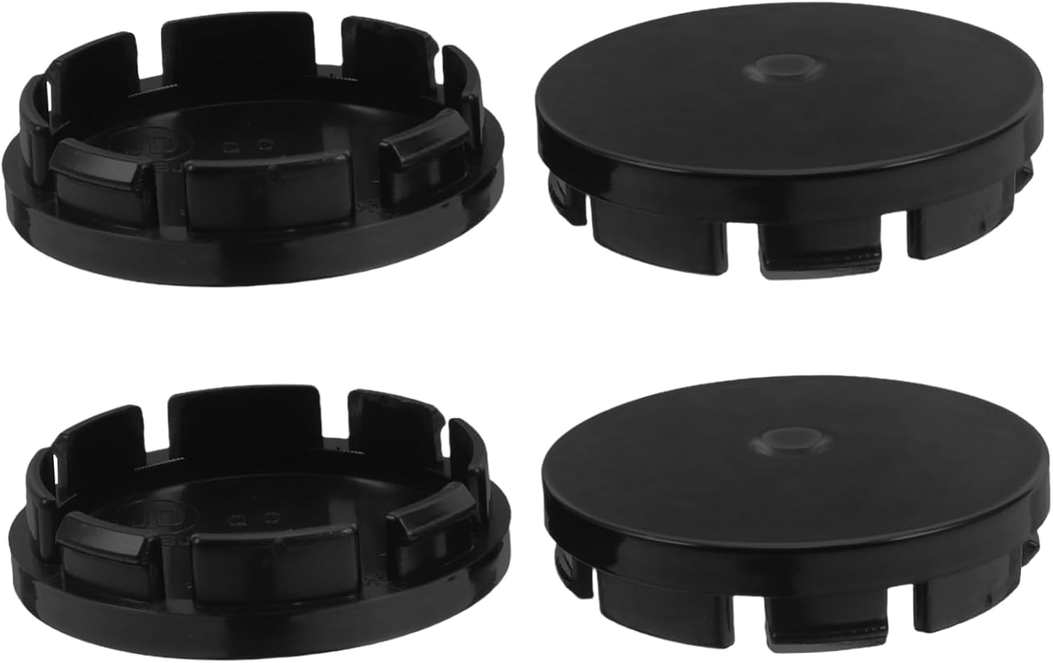 Garneck 4Pcs Wheel Centre Caps Black Plastic Rim Covers Car Rim Centre Covers Hub Attachment Cap Car Wheel Hub Center image number 3