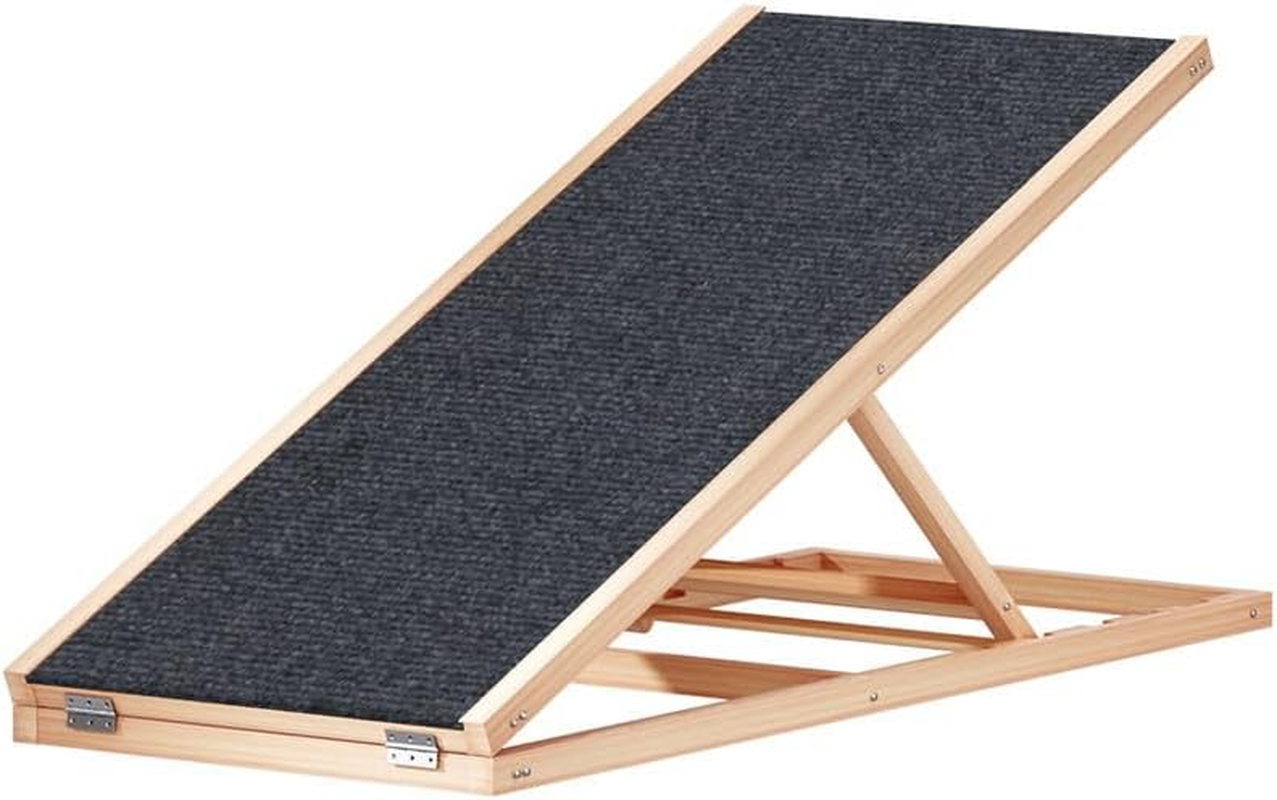 I.Pet Wooden Dog Ramp Ramps Steps Stairs, 100Cm Foldable Pet Step Stair Ladder for Car Bed Indoor Home Pool Sofa Couch, Lightweight Portable Slip-Resistant Suits Small and Big Dogs image number 6