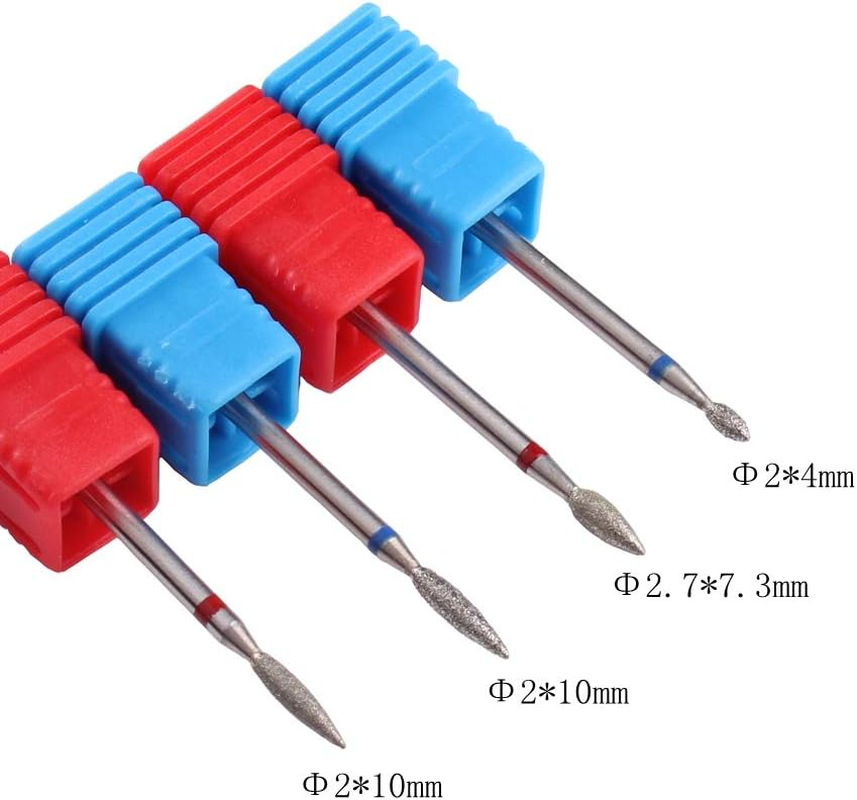 MZCMSL Flame Cuticle Drill Bit for Russian Manicure,Safety Diamond Nail Drill Bit,3/32 Electric Cuticle Remover Bit(4Pcs) image number 3