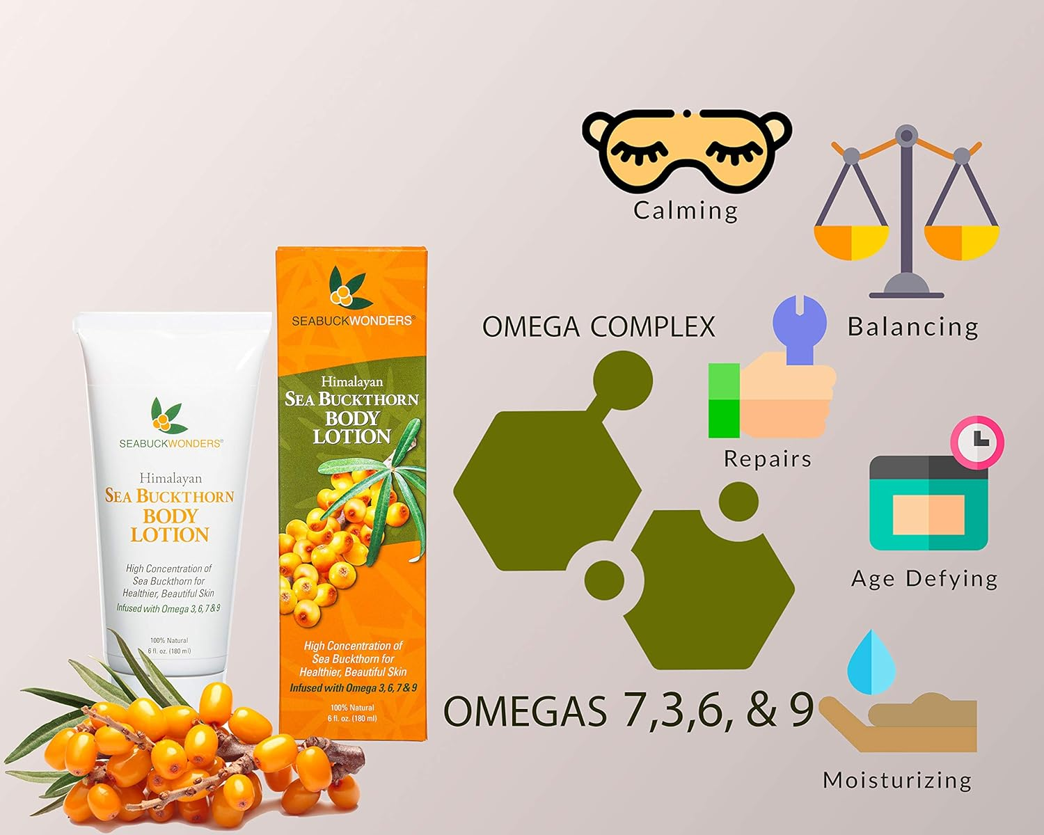 Seabuckwonders Skin Care Set 1 Oz Facial Cream image number 2