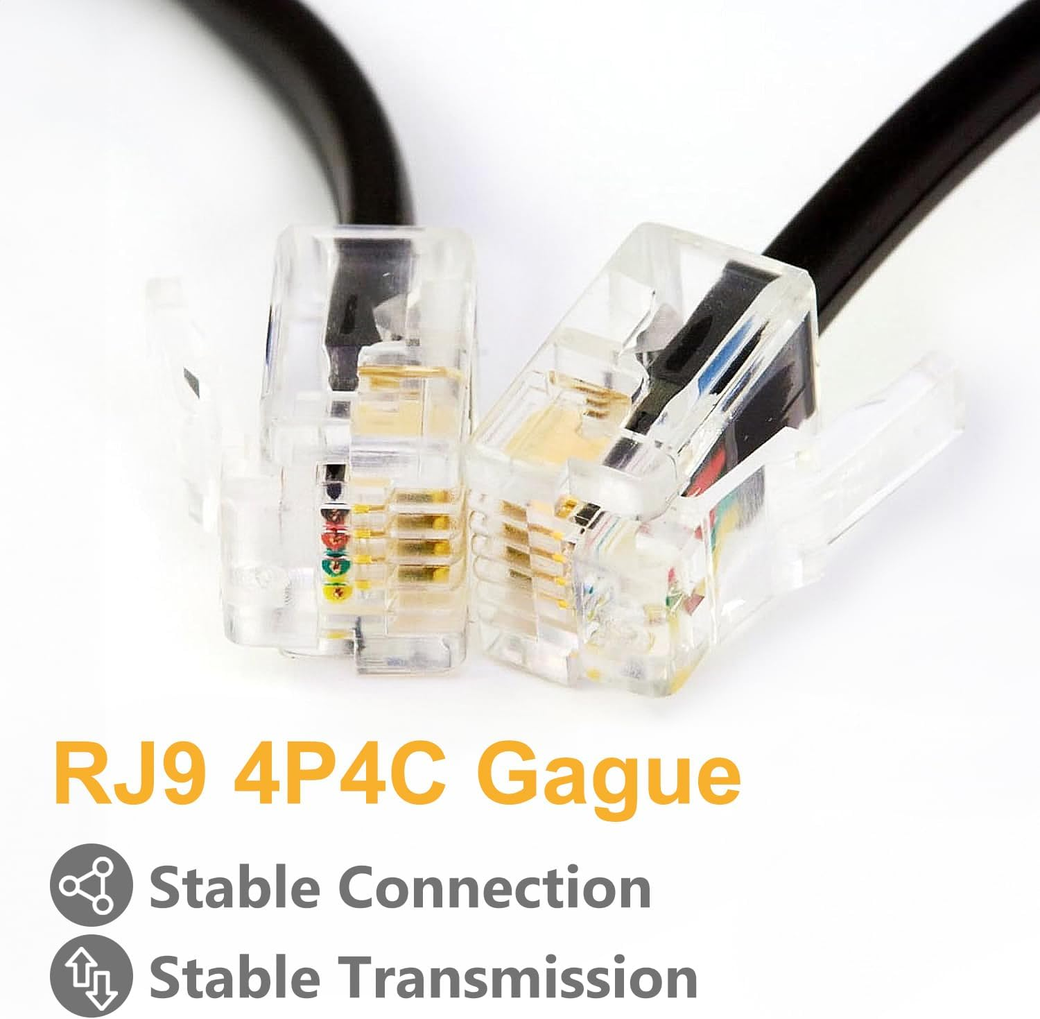 Telephone Cord Detangler, Uvital Anti-Tangle Phone Cable 360 Degree Rotating Landline Swivel Cord Untangler Black (2 PCS) image number 6