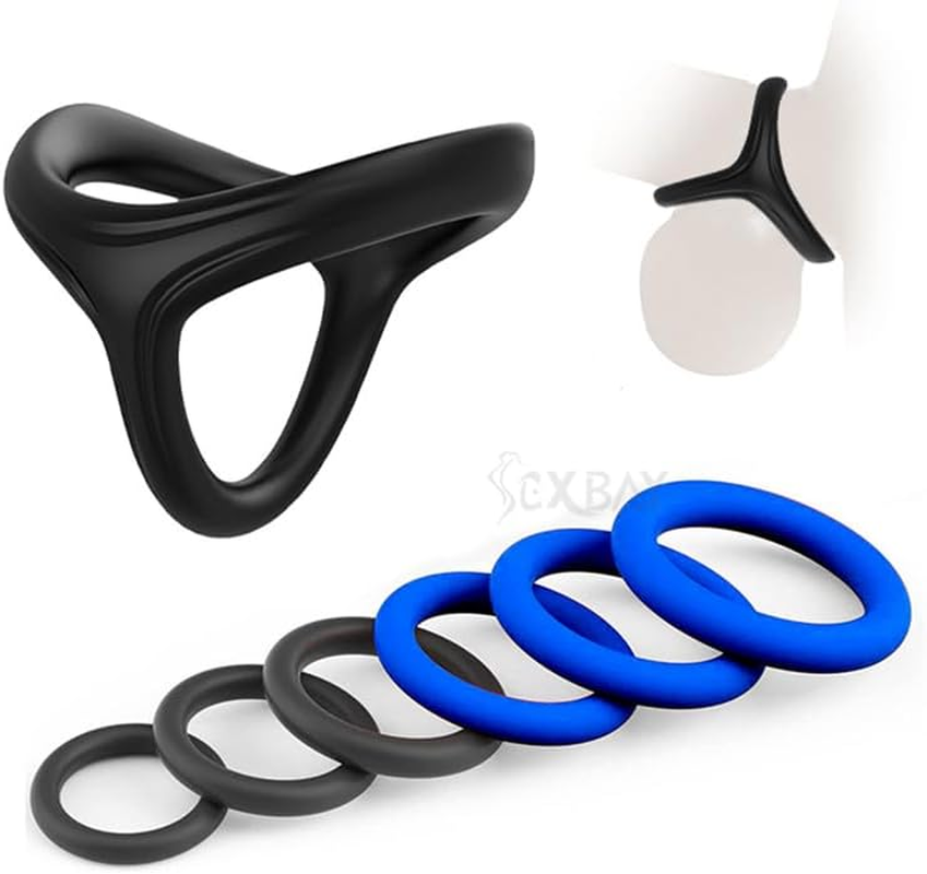 Soft Silicone Soft Ring Set for Men with 4 Different Sizes Delay Rings image number 1