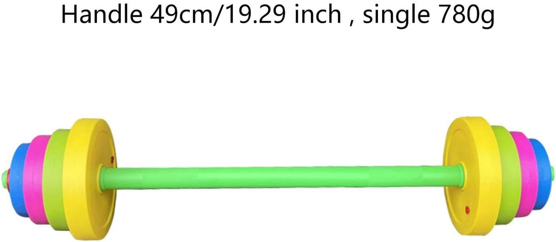 Predolo 2 Pieces Kids Fitness Dumbbells Set for Ages 3+ Home Gym Equipment, Handle 49 Cm