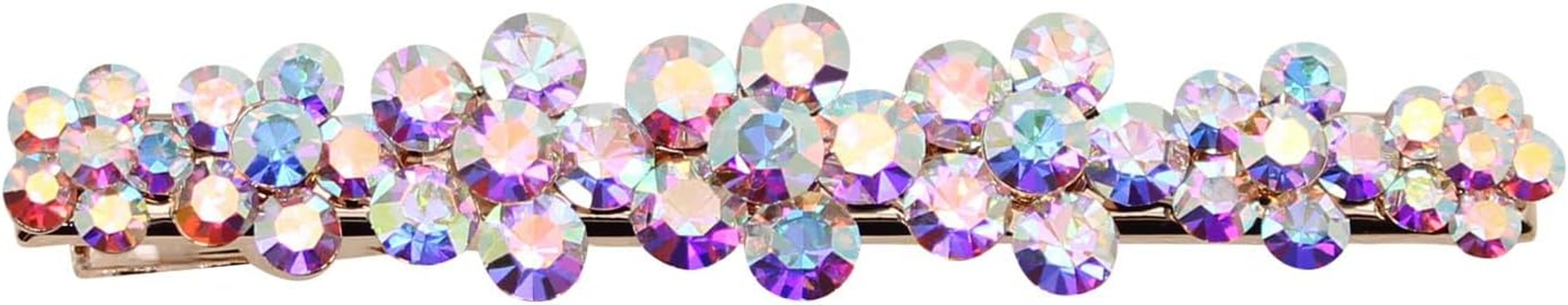 Faship Gorgeous Black Crystal Floral Small Alligator Hair Clip